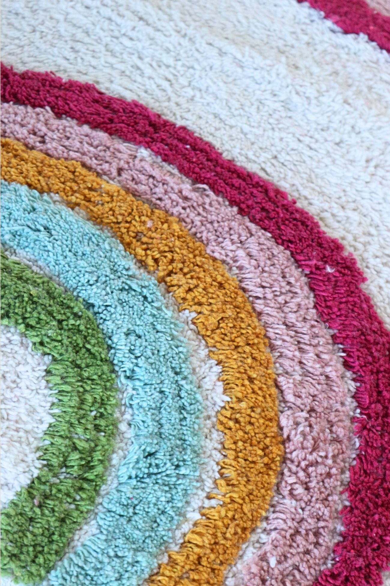 Item International Cal Cal - Tappetino in cotone con arcobaleno 60x40 | Item International