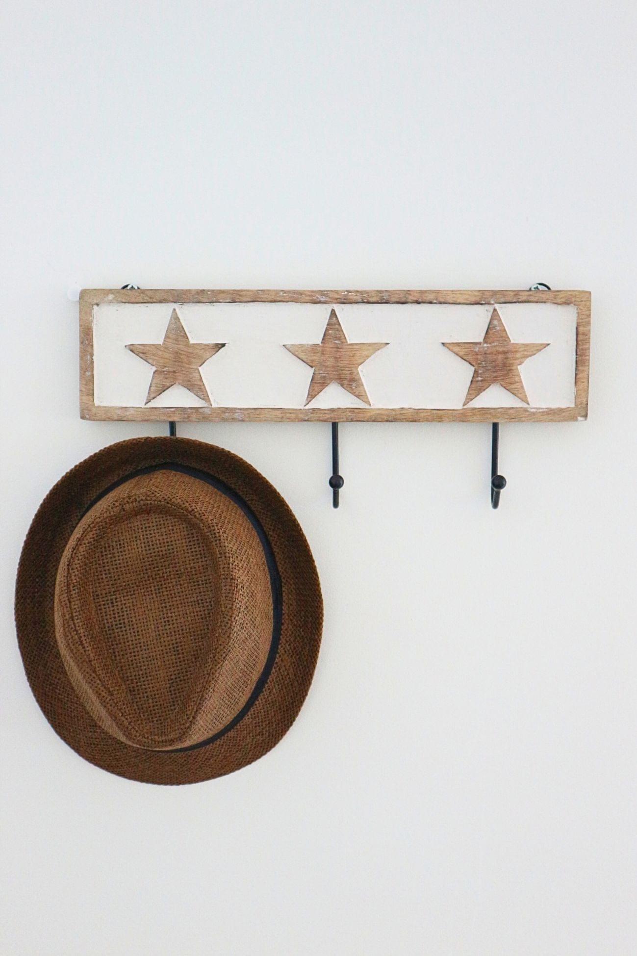 Item International Corey Corey - Appendiabiti in legno con ganci in metallo con stelle | Item International