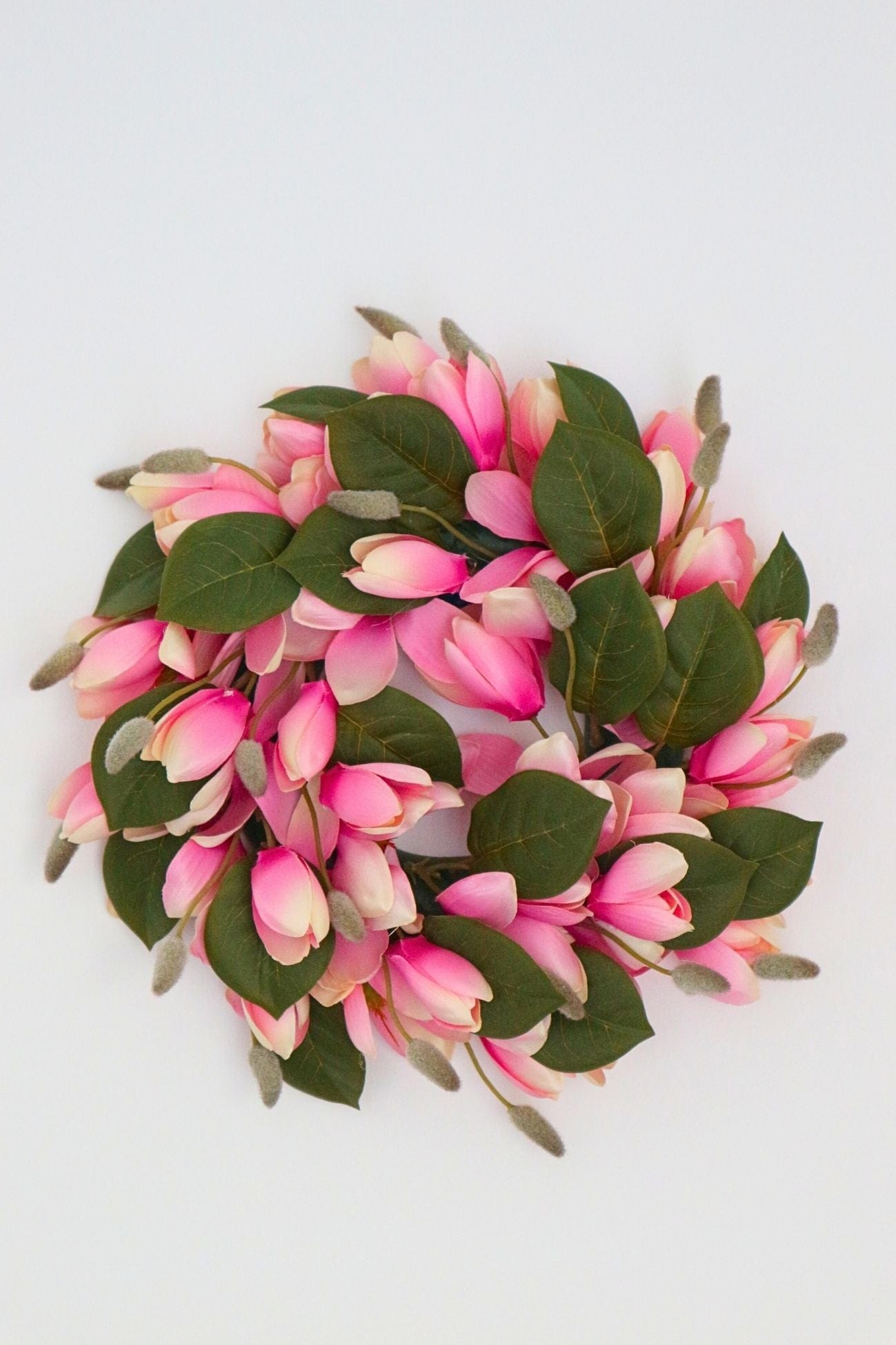 Item International Flora Flora - Centrotavola ghirlanda floreale rosa e verde 30cm | Item International