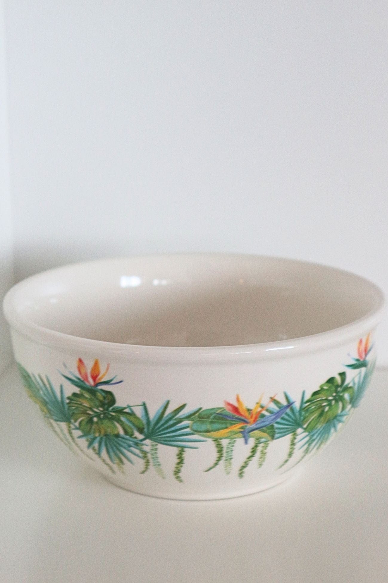 Item International Galia Galia - Ciotola in ceramica bianca con motivo floreale | Item International