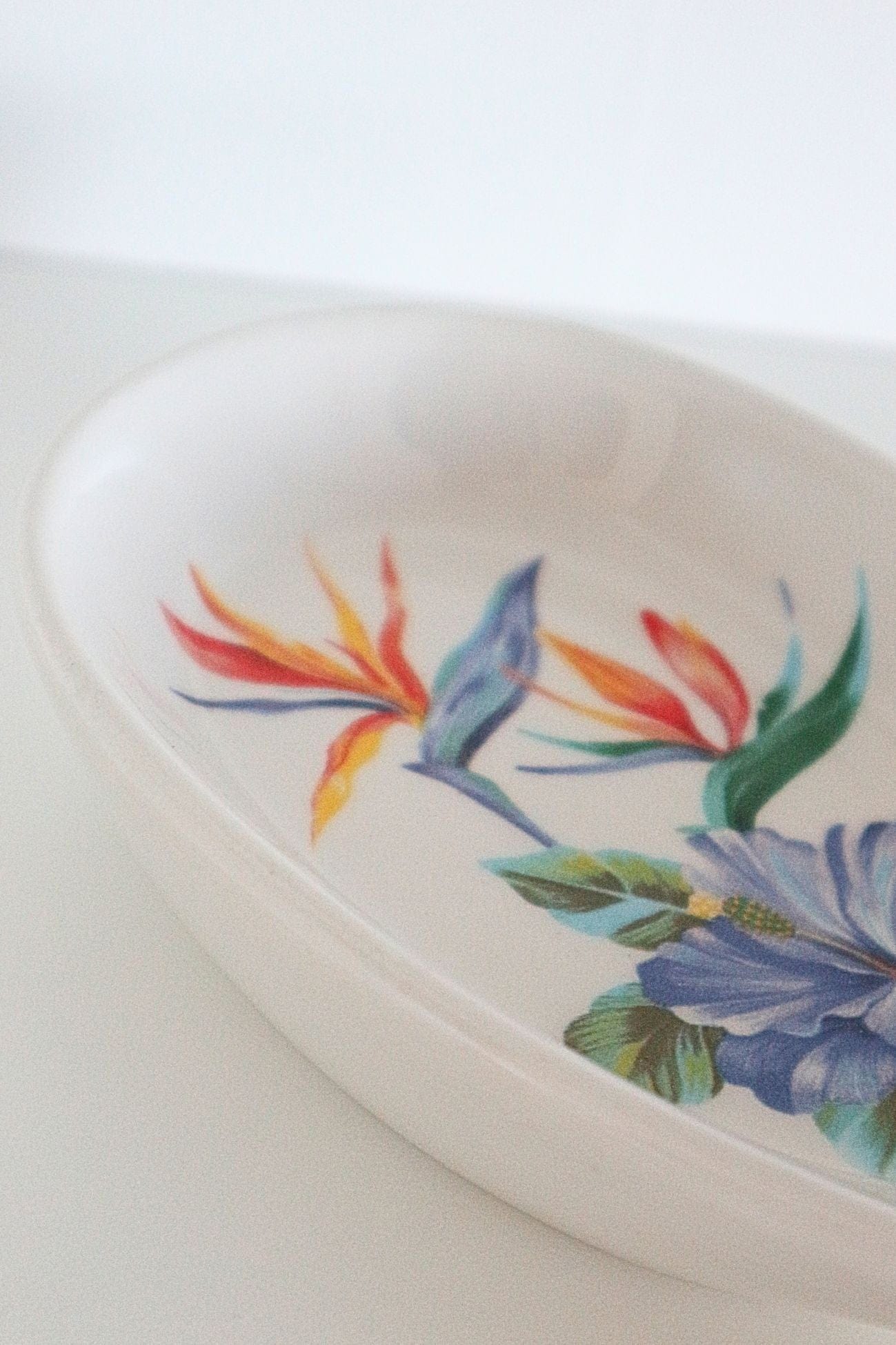 Item International Galia Galia - Poggiamestolo in ceramica bianca con motivo floreale | Item International