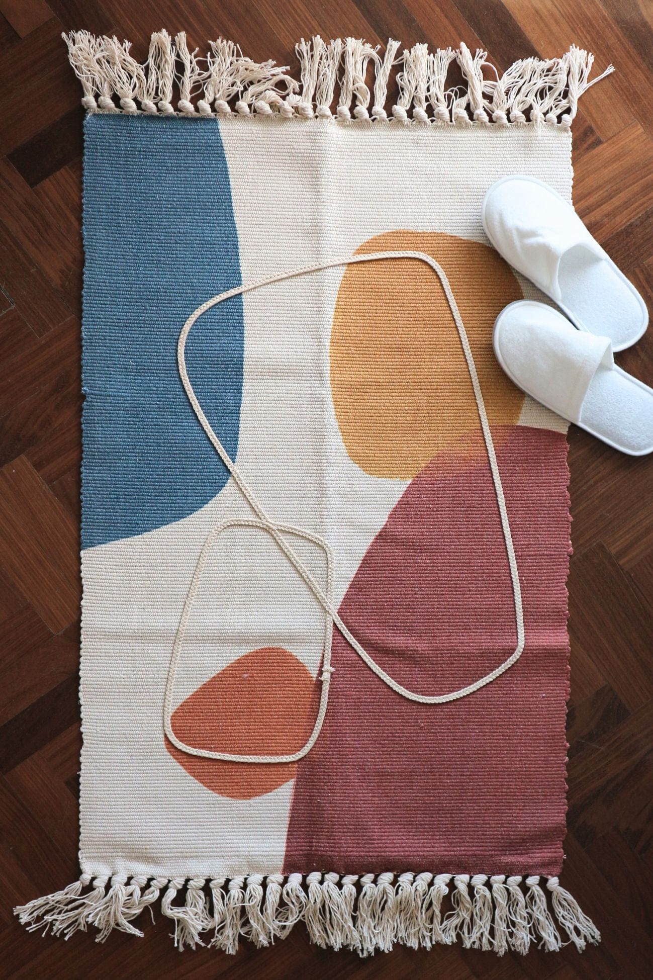 Item International Geo Geo - Tappeto astratto in poliestere e cotone 110x60cm | Item International