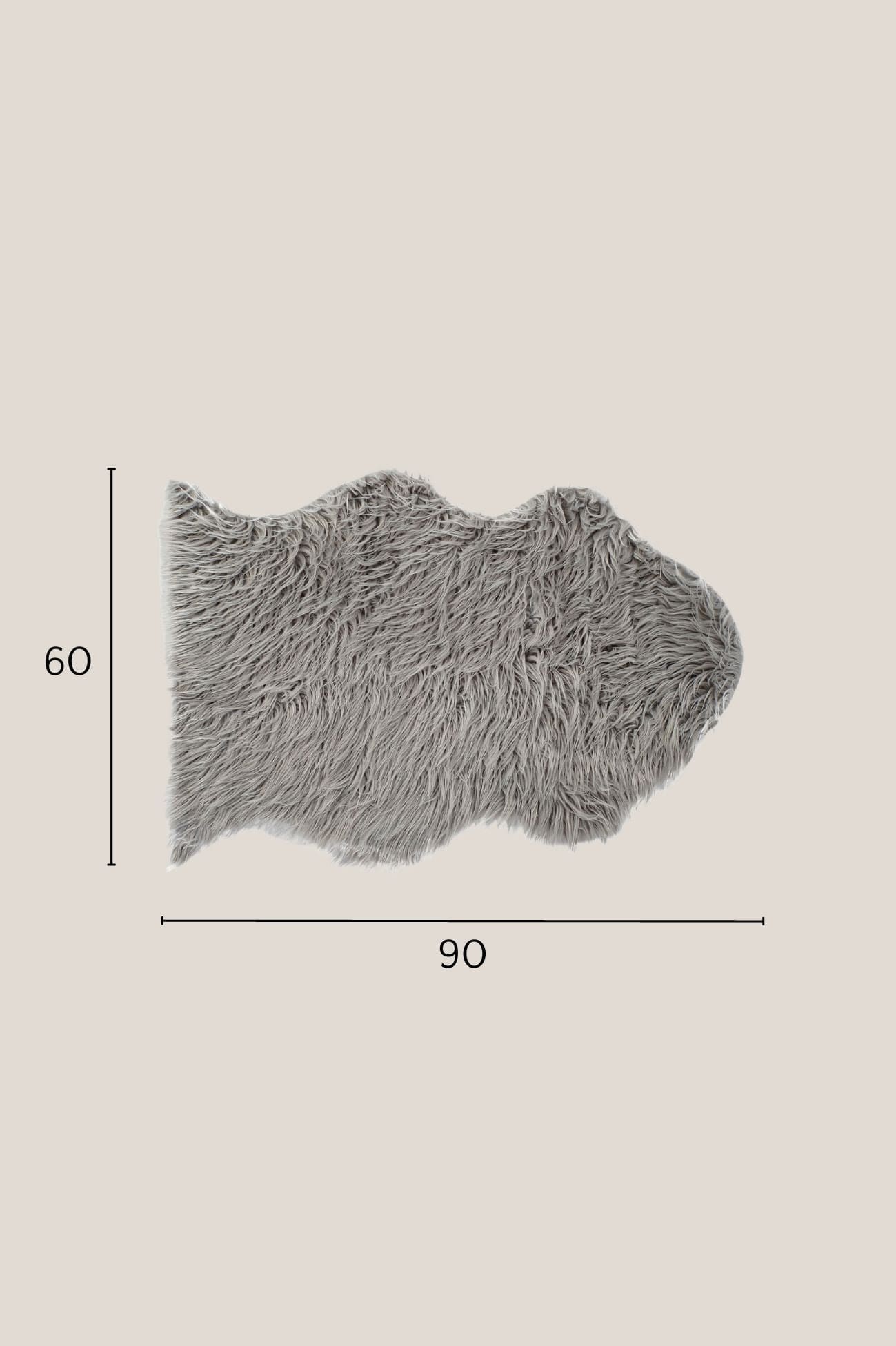 Item International Hara Hara - Tappetino grigio a pelo lungo 60x90cm | Item International