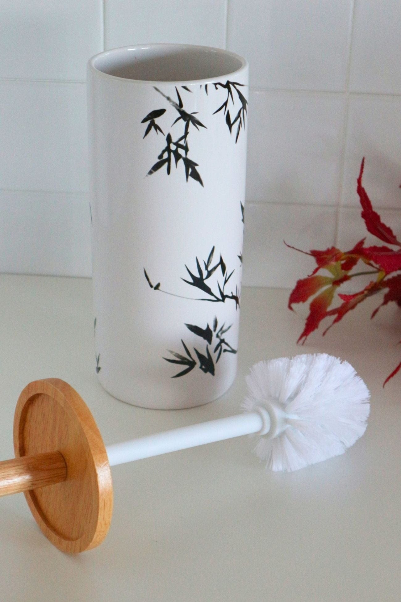 Item International Hevea Hevea - Scopino in gres bianco floreale | Item International