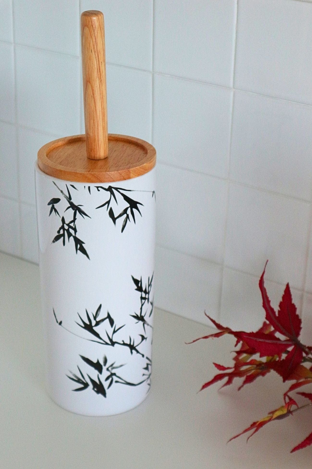 Item International Hevea Hevea - Scopino in gres bianco floreale | Item International