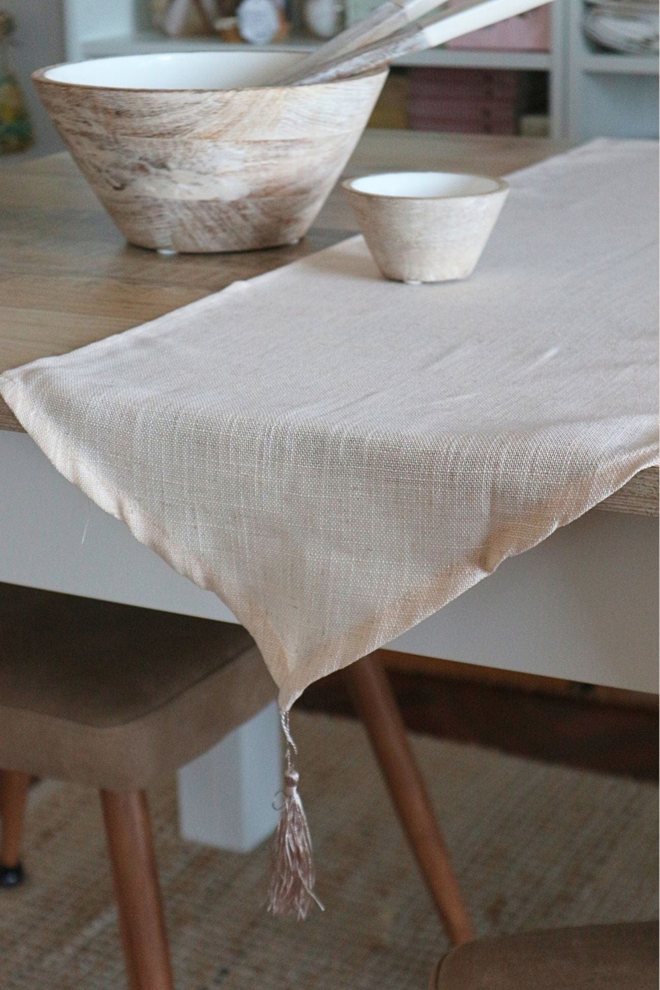 Item International Jory Jory - Runner crema in poliestere 135x35cm