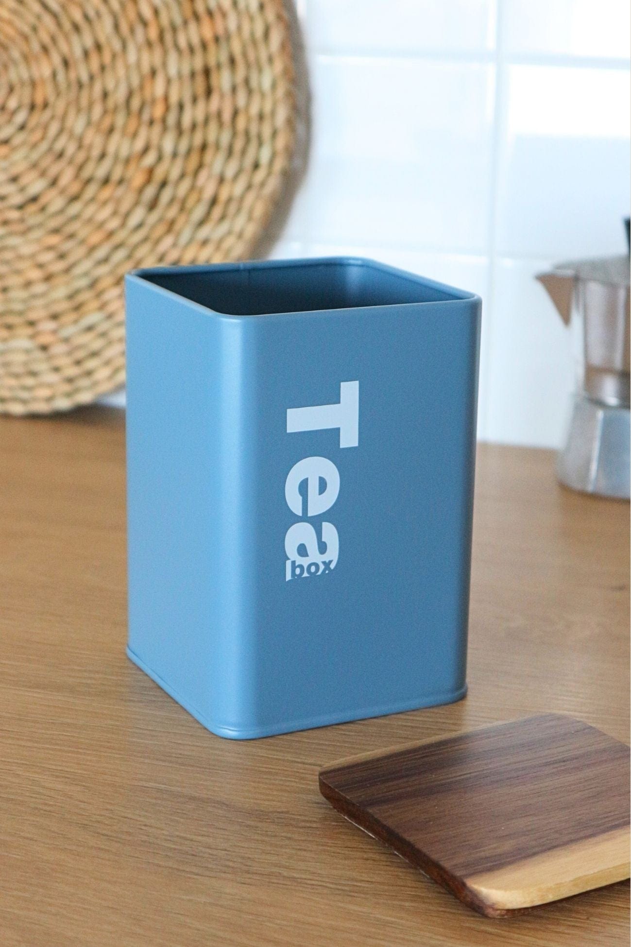 Item International Joseph Joseph - Barattolo in metallo azzurro e tappo in bambù - Tea | Item International