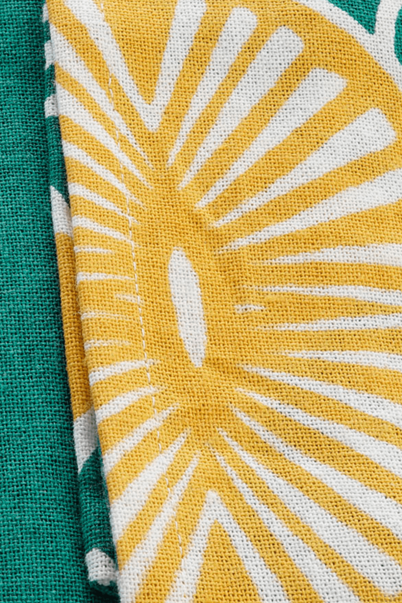 Item International Mila Set di 3 strofinacci in cotone verde e oro