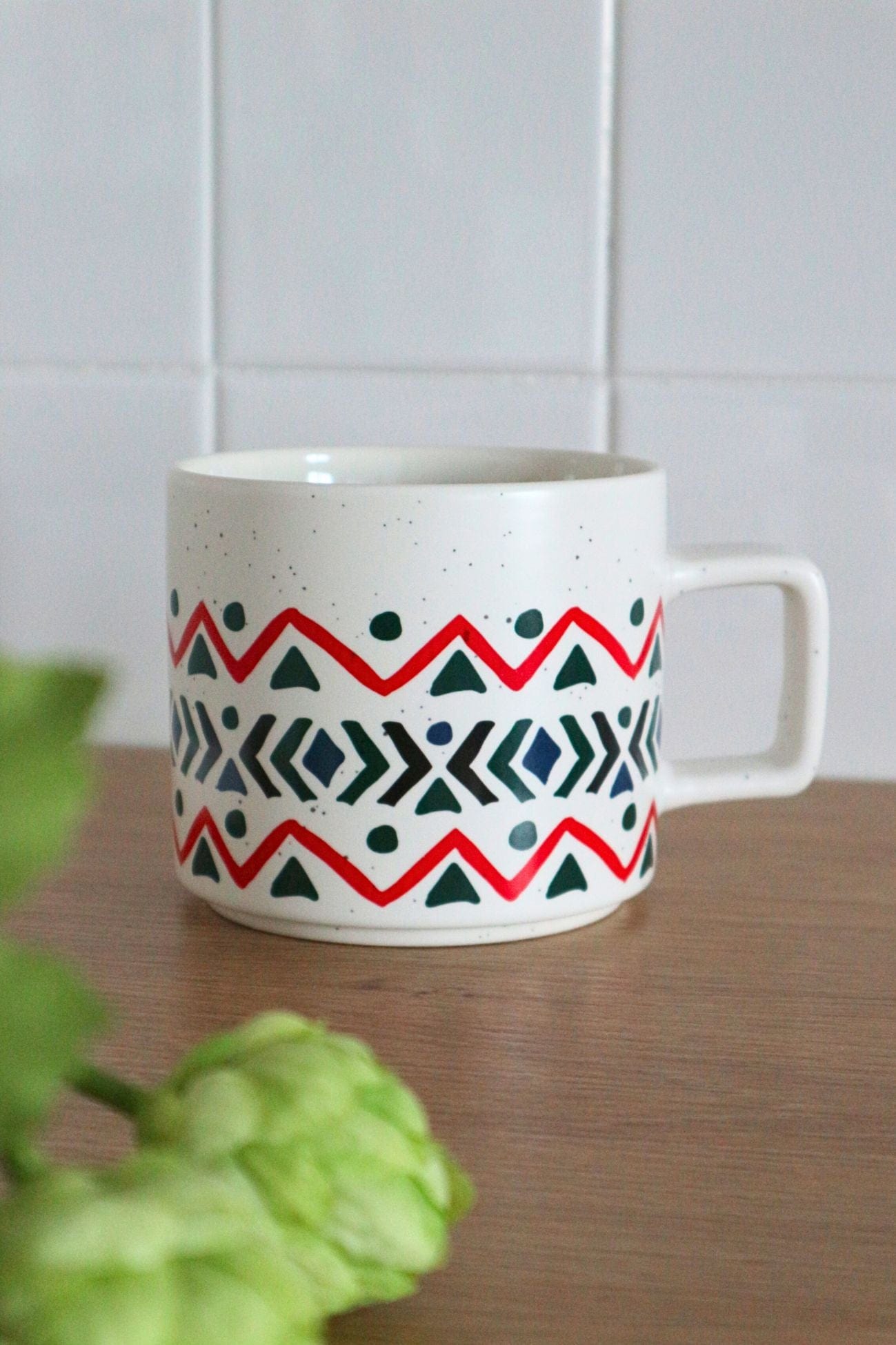 Item International New Bone New Bone - Tazza in porcellana in stile boho 420 ml | Item International