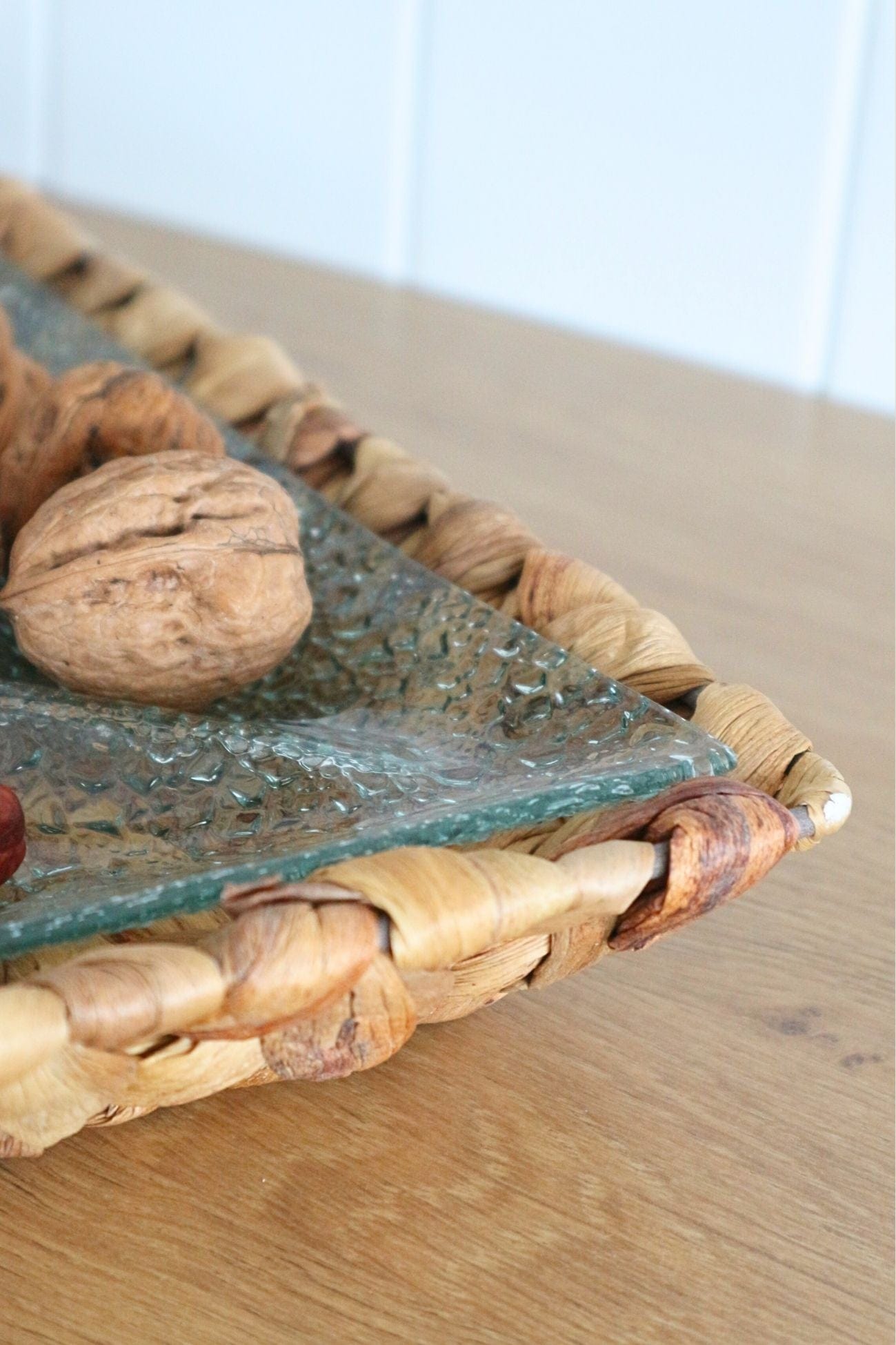 Item International Oreka Oreka - Vassoio per aperitivo in vimini e cristallo | Item International