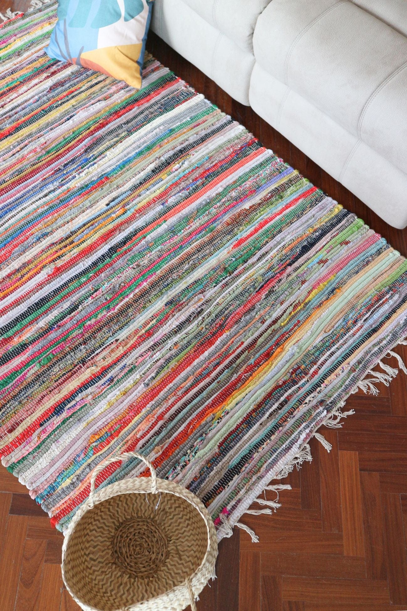 Item International Pavati Pavati - Tappeto chindi multicolore in cotone in stile esotico 195x120 | Item International