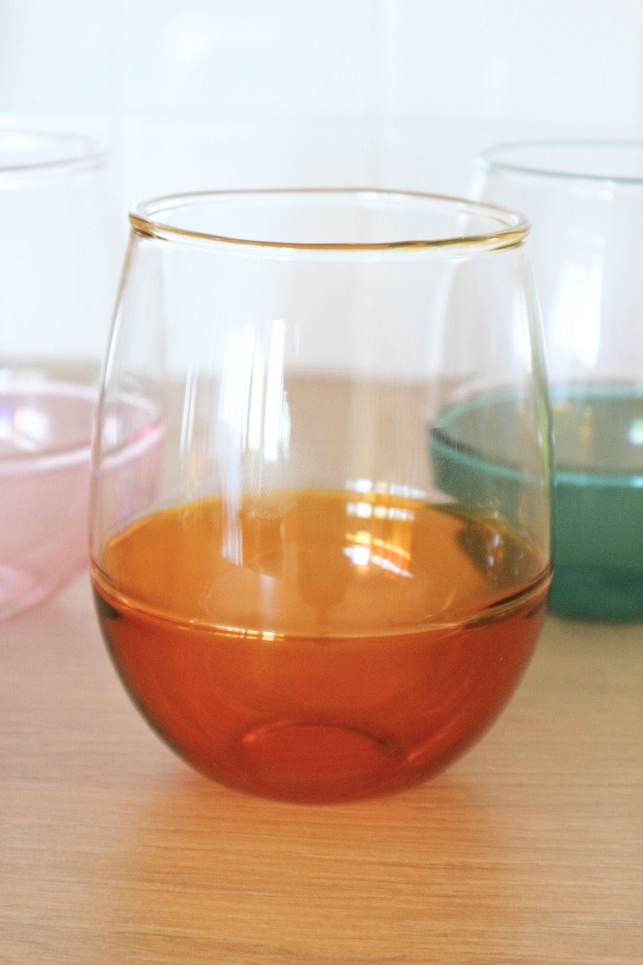 Item International Pop Pop - Set di 4 bicchieri colorati in vetro borosilicato | Item International