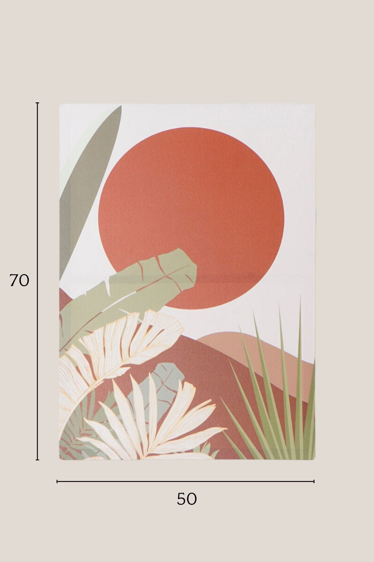 Item International Red Moon Red Moon - Stampa su tela canvas decorativa etnica | Item International