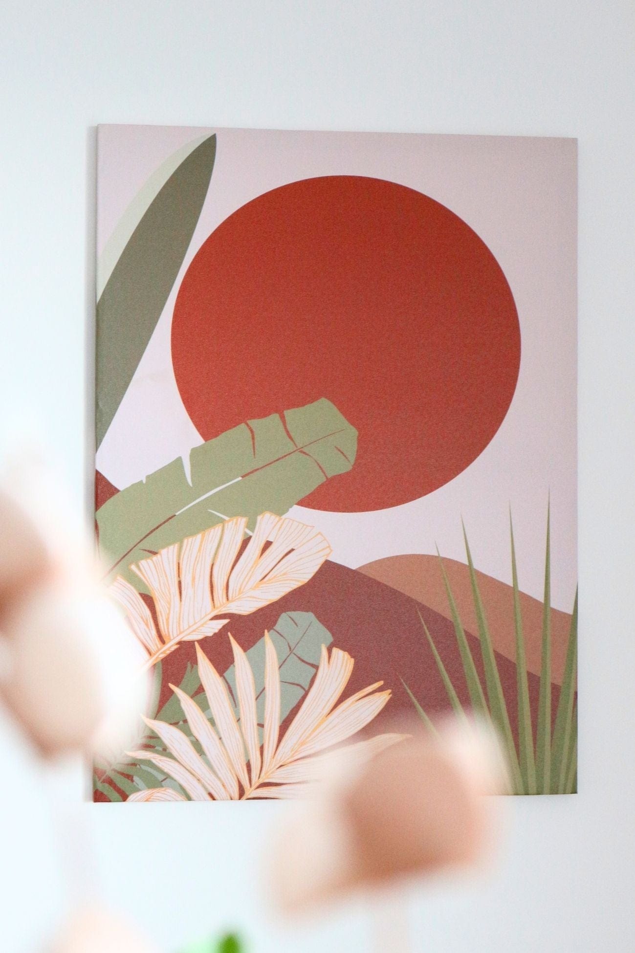 Item International Red Moon Red Moon - Stampa su tela canvas decorativa etnica | Item International