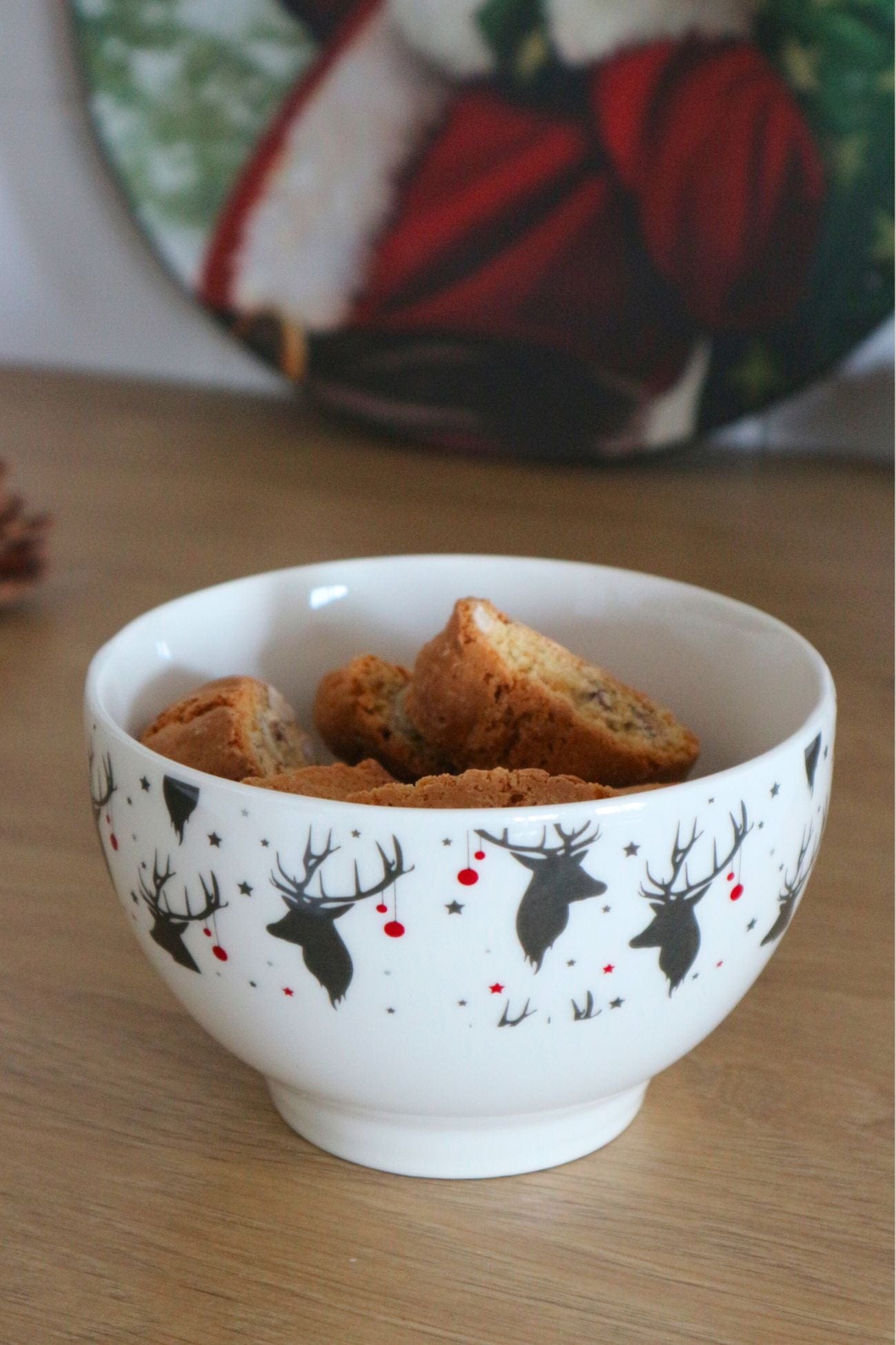 Item International Rudolph Rudolph - Ciotola natalizia bianca con renne | Item International