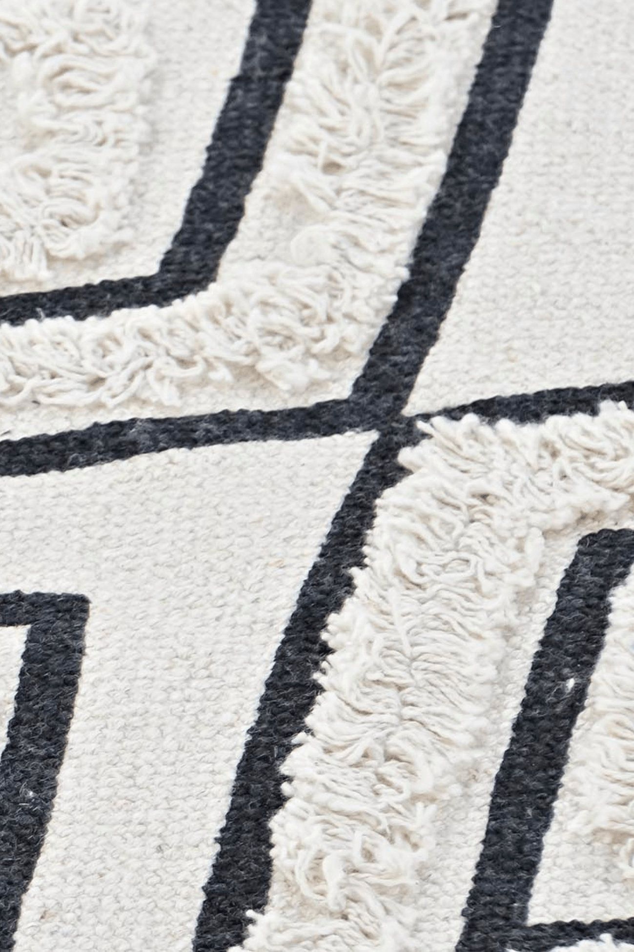 Item International Ruiten Tappetino in cotone con rombi in stile boho 80x50