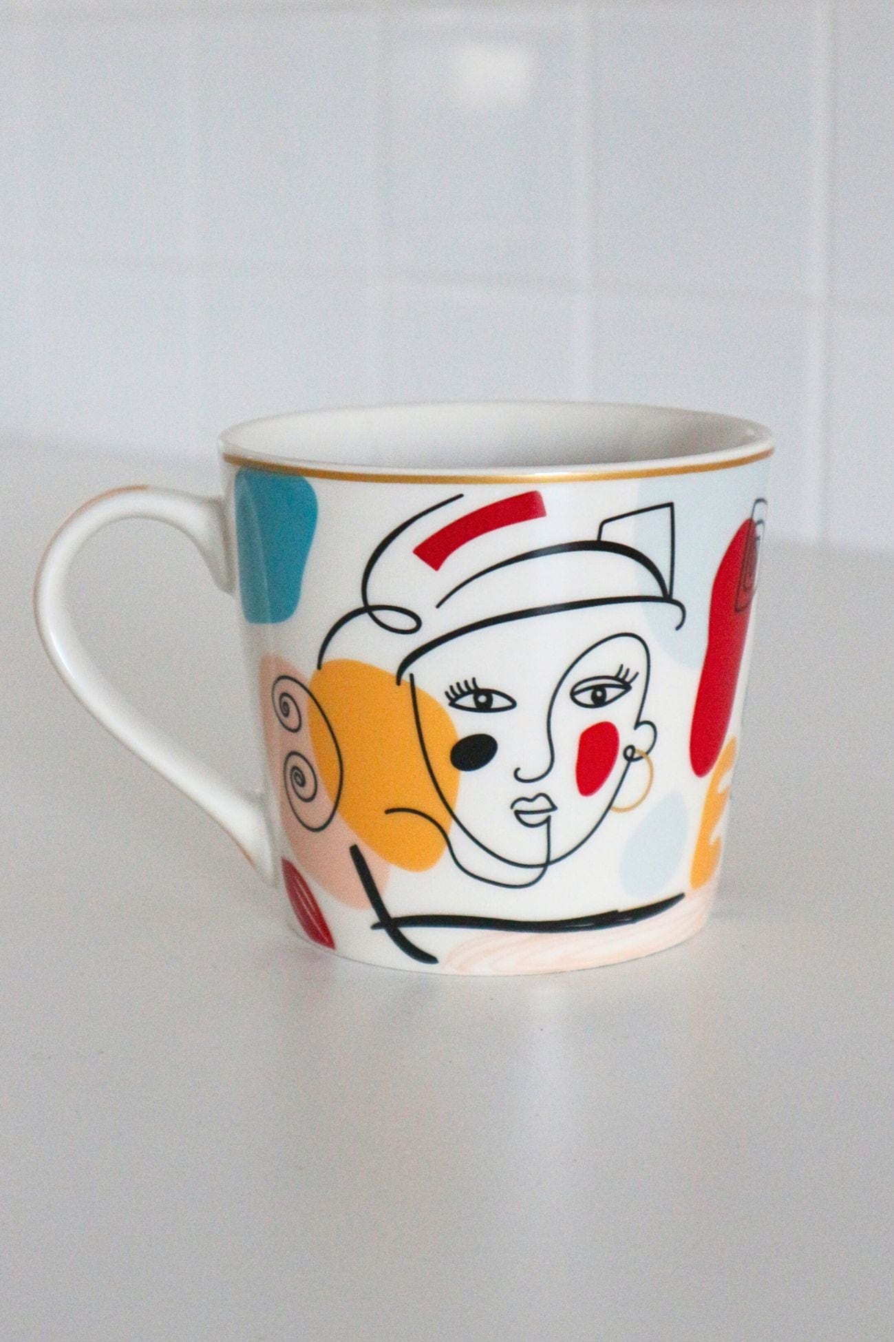 Item International Sable Sable - Set di 4 tazze in porcellana artistica 400 ml | Item International