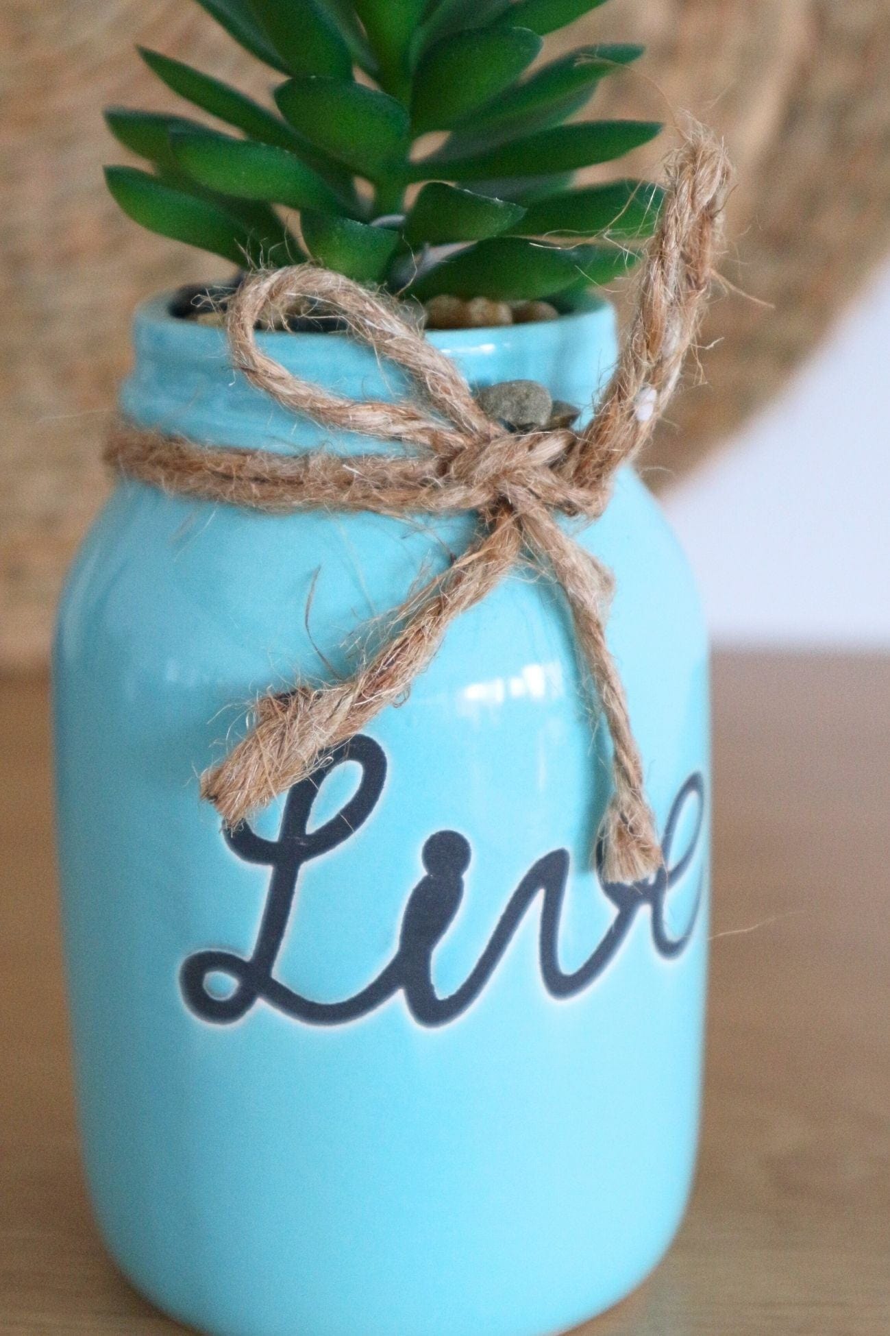 Item International Saft Saft - Piantina artificiale in porcellana con scritta Live | Item International