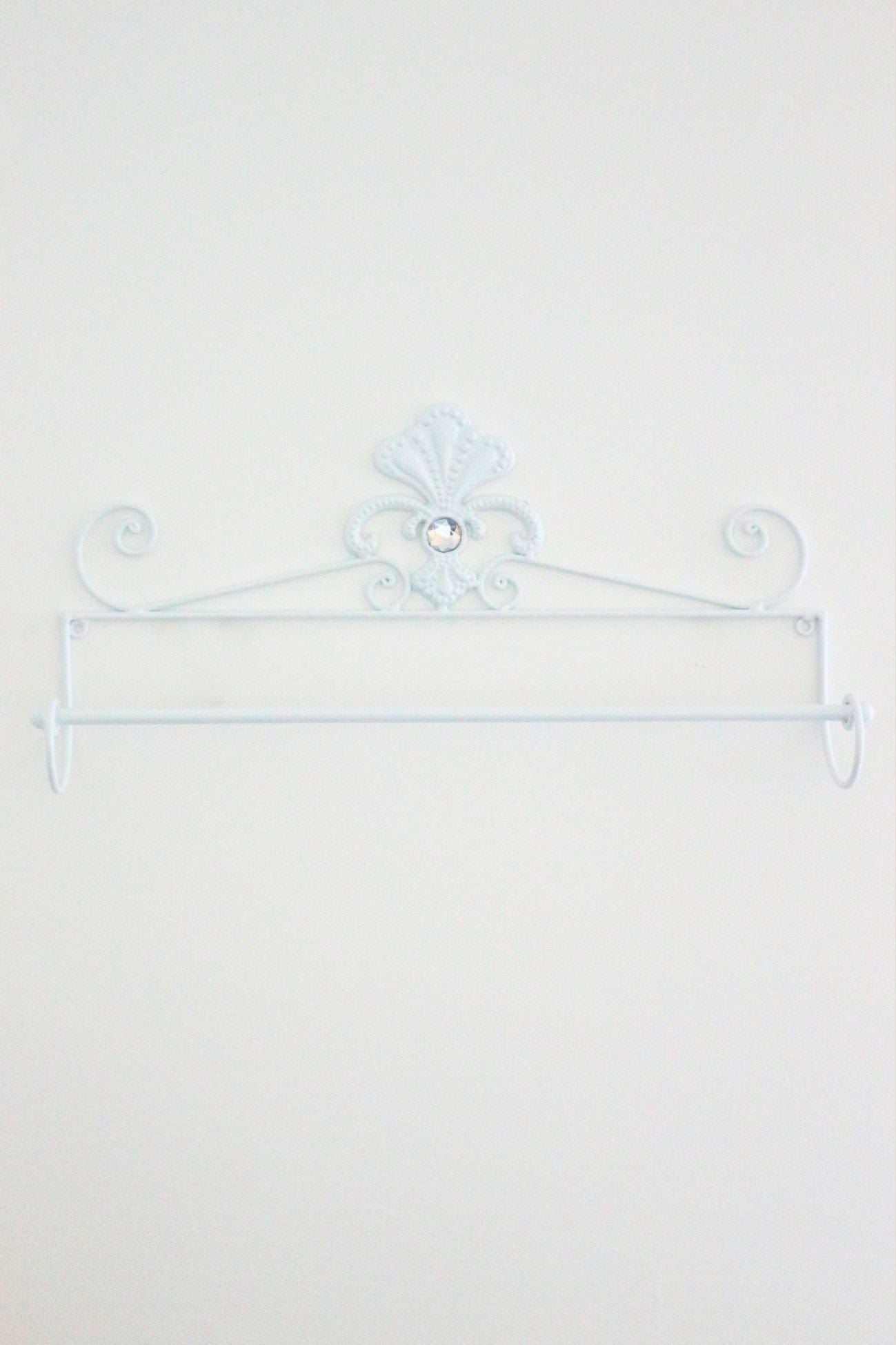 Item International Sonya Sonya - Porta asciugamani bianco in metallo con gioiello | Item International