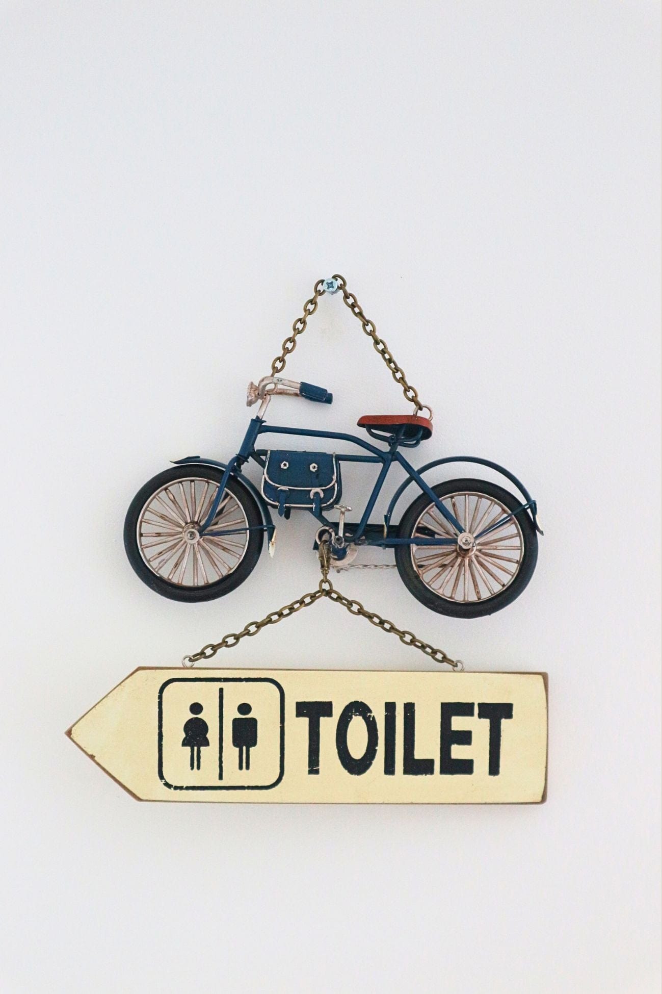 Item International Toilet Toilet - Decorazione da parete in legno vintage | Item International