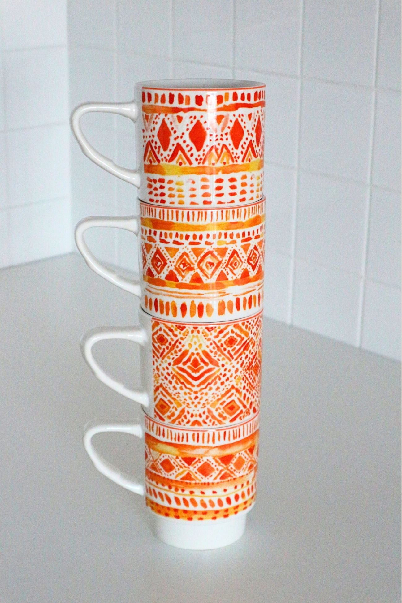 Item International Tribal Tribal - Set di 4 tazze 400ml in stile etnico | Item International