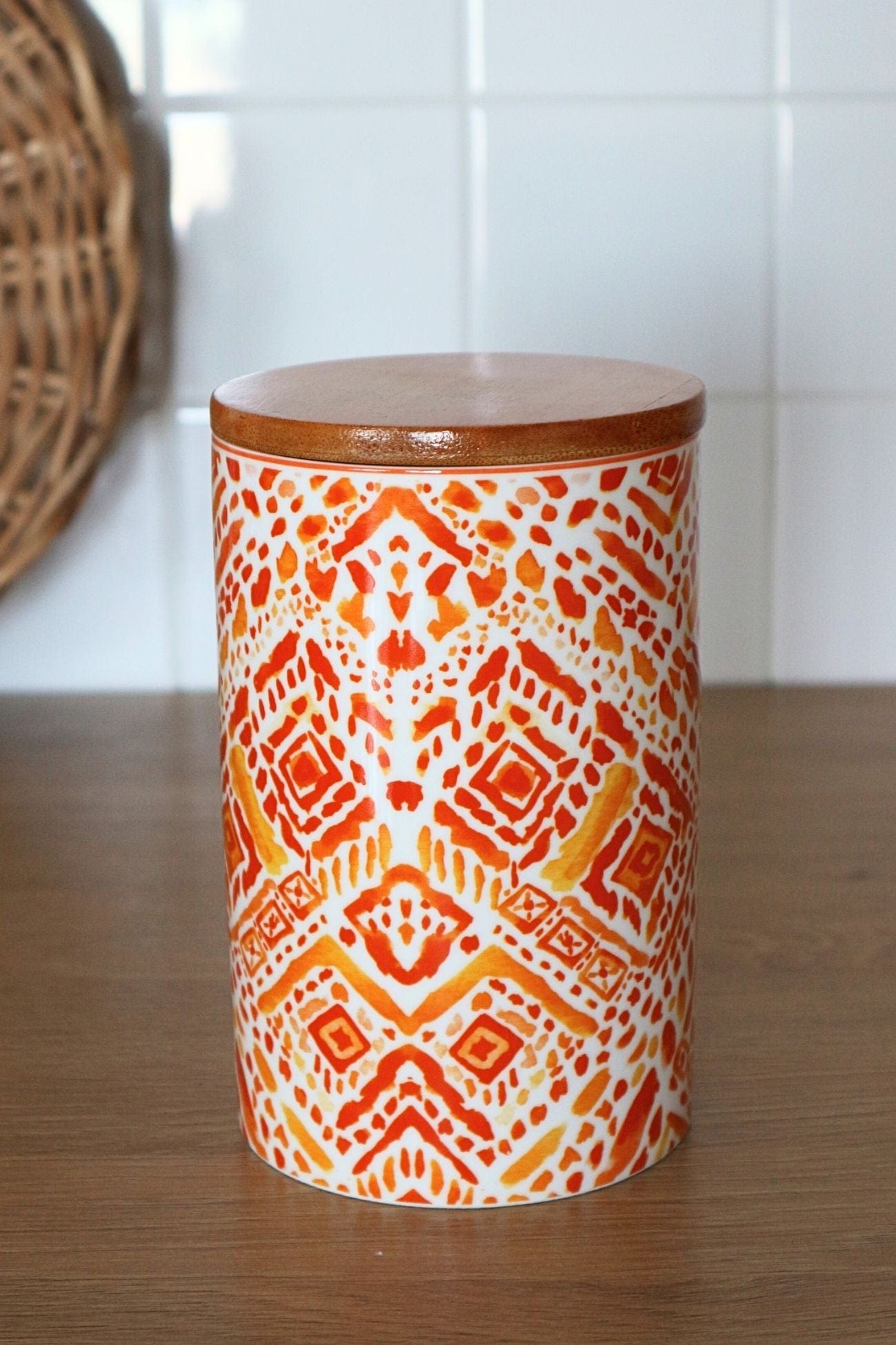 Item International Tribal Tribal - Barattolo in ceramica in stile etnico | Item International Alto