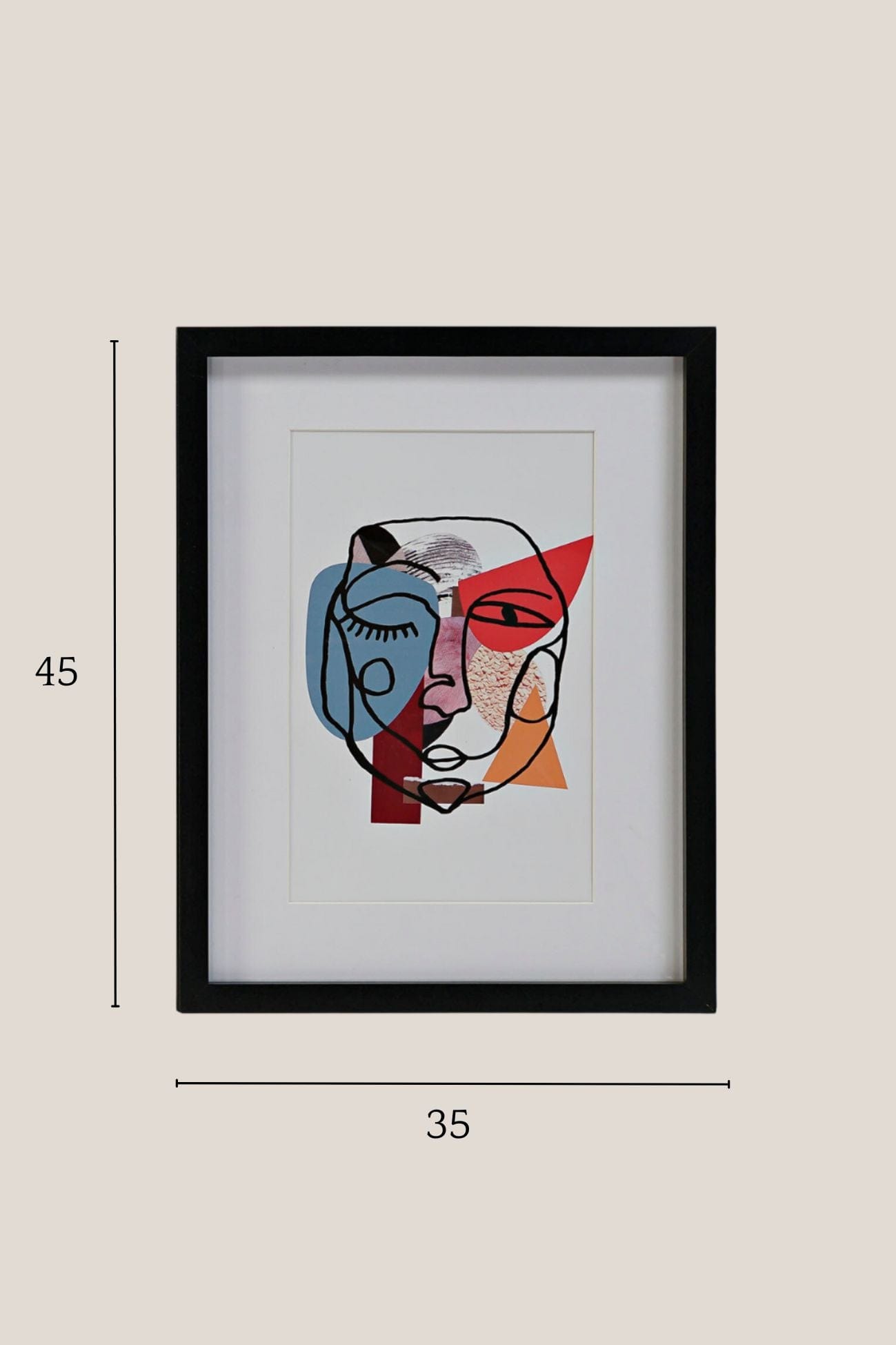 Item International Tya Tya - Stampa digitale incorniciata astratta con volto | Item International