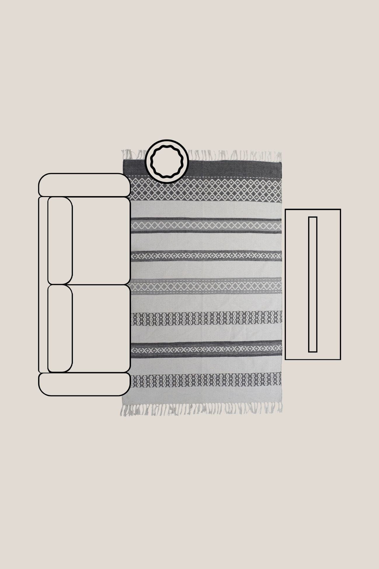 Item International Utah Utah - Tappeto in cotone in sfumature di grigio 250x160 | Item International