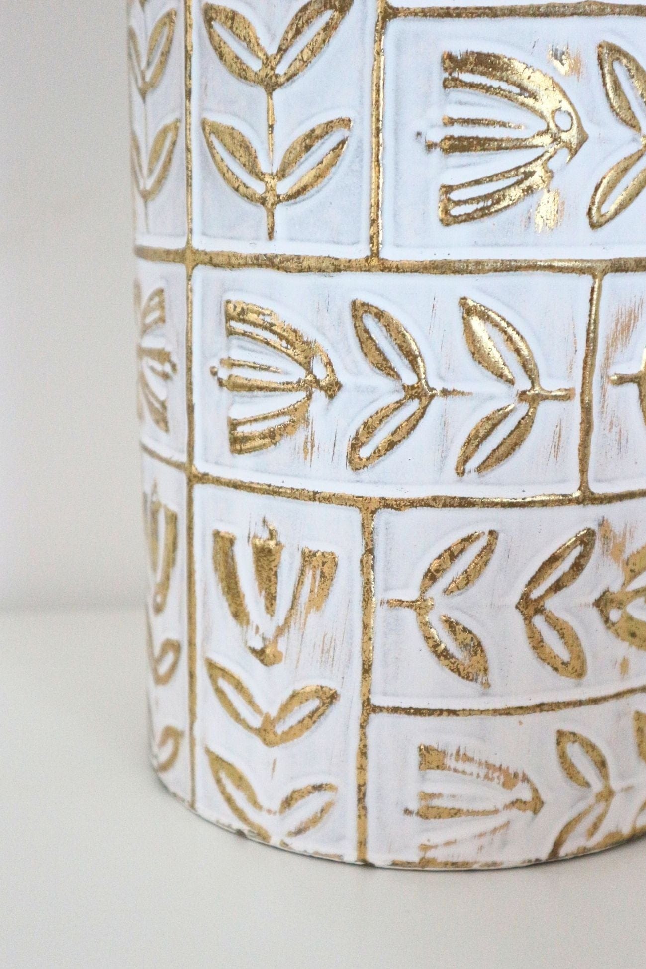 Item International Viha Viha - Vaso grande in metallo in stile boho | Item International