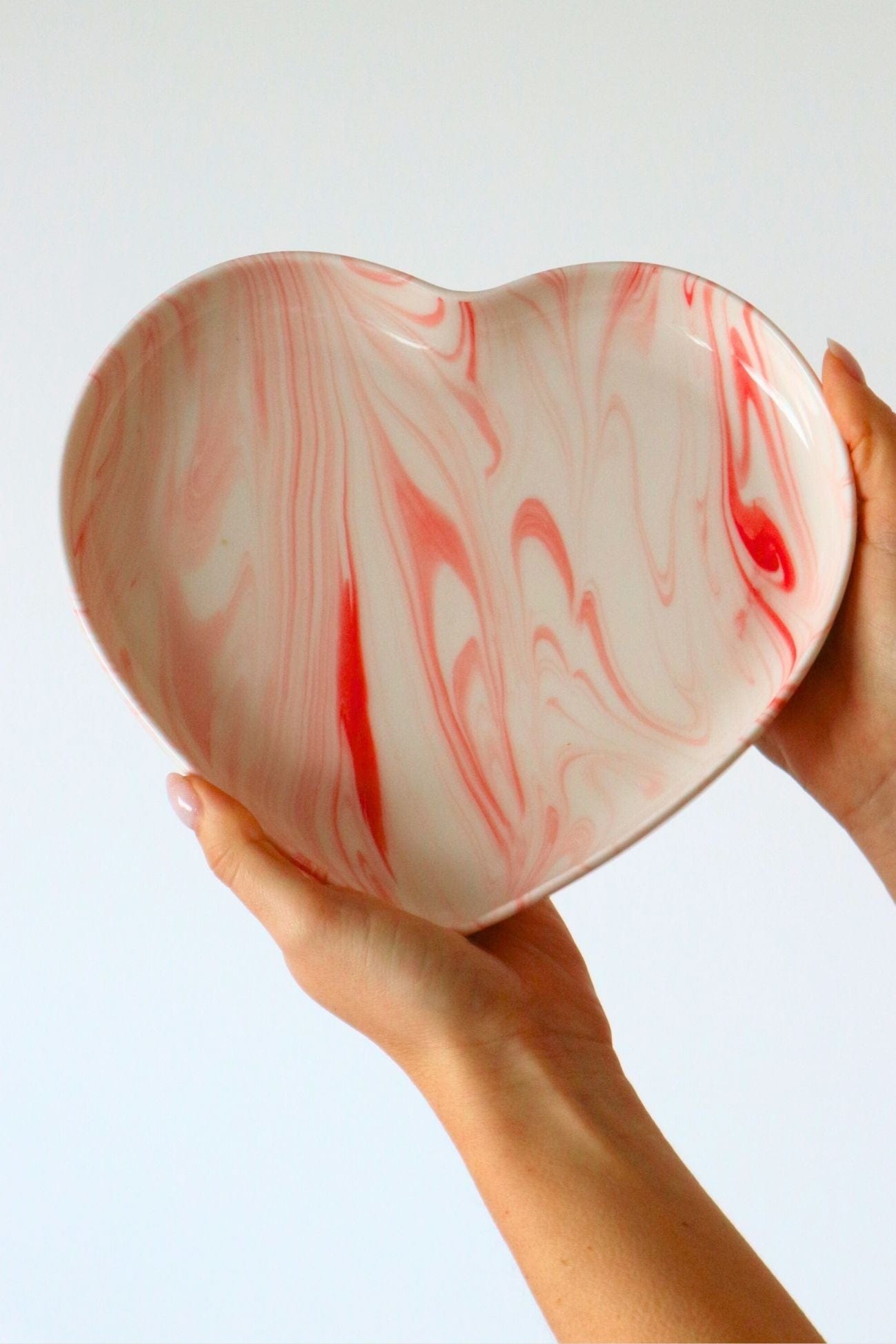 Jolipa Alhambra Alhambra - Piatto fondo in porcellana rosa a forma di cuore | Jolipa