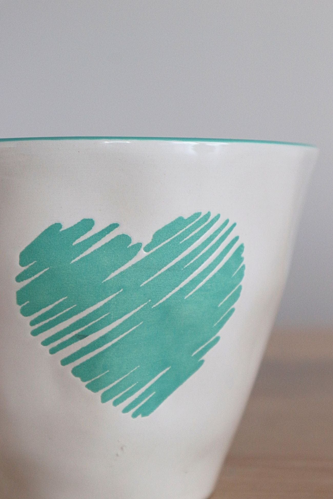 Jolipa Cissy Cissy - Ciotola in ceramica bianca con cuoricino azzurro | Jolipa