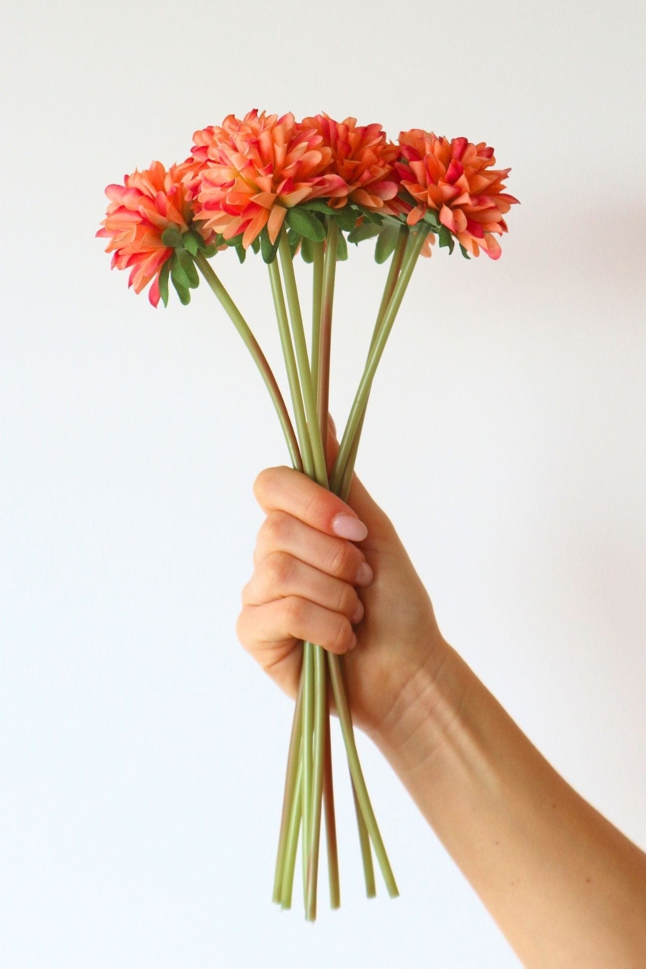 Jolipa Dahlia Dahlia - Mazzo di 7 dalie artificiali color pesca 33 cm | Jolipa