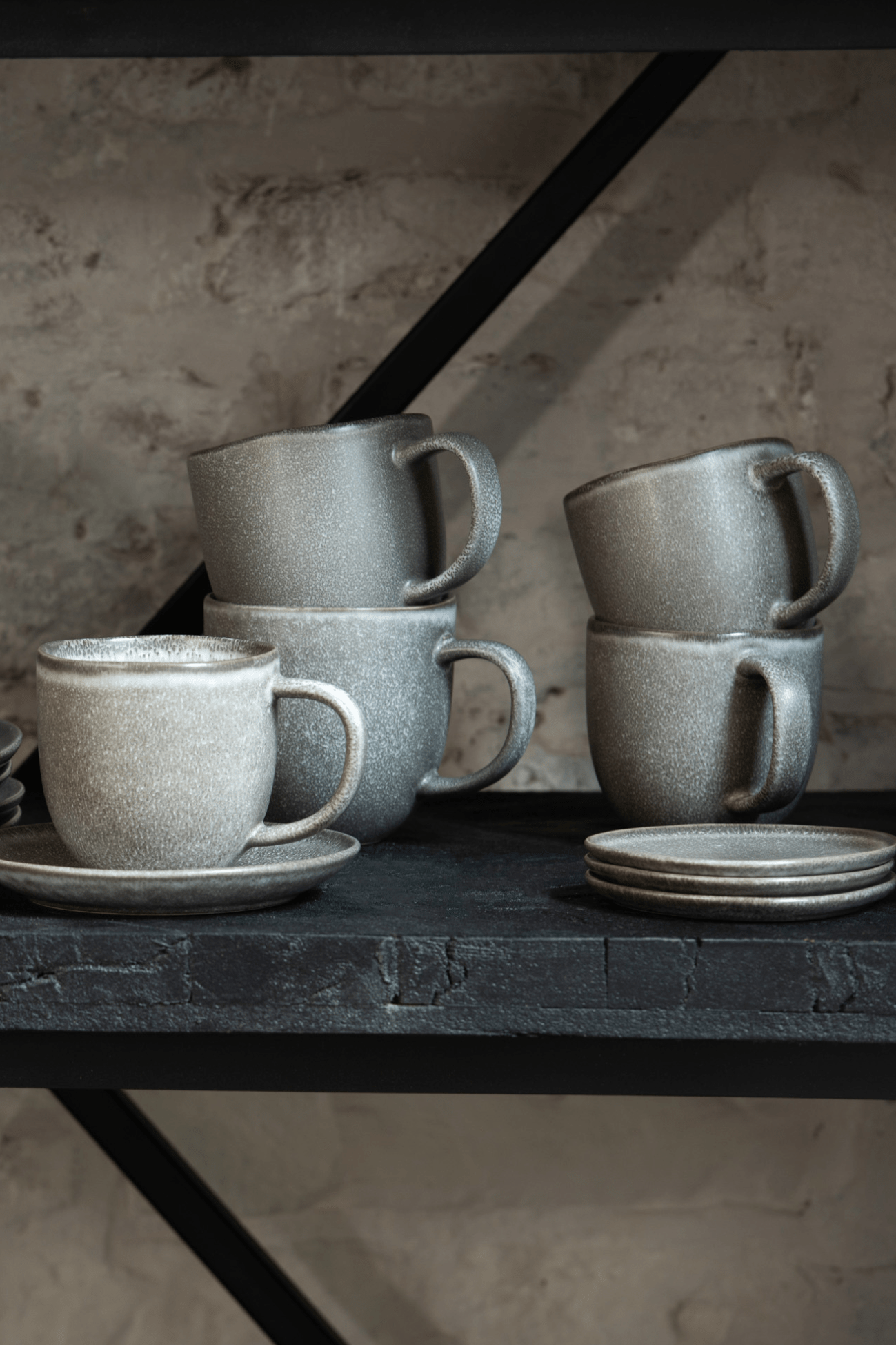 Jolipa Grey Stone Tazza in ceramica grigia 200 ml