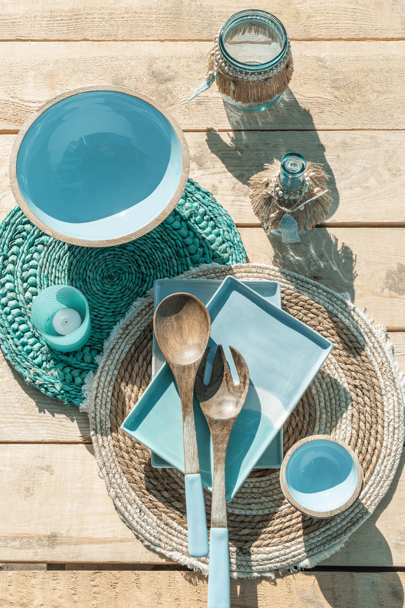 Jolipa Kyma Vassoio rettangolare in porcellana in stile Coastal