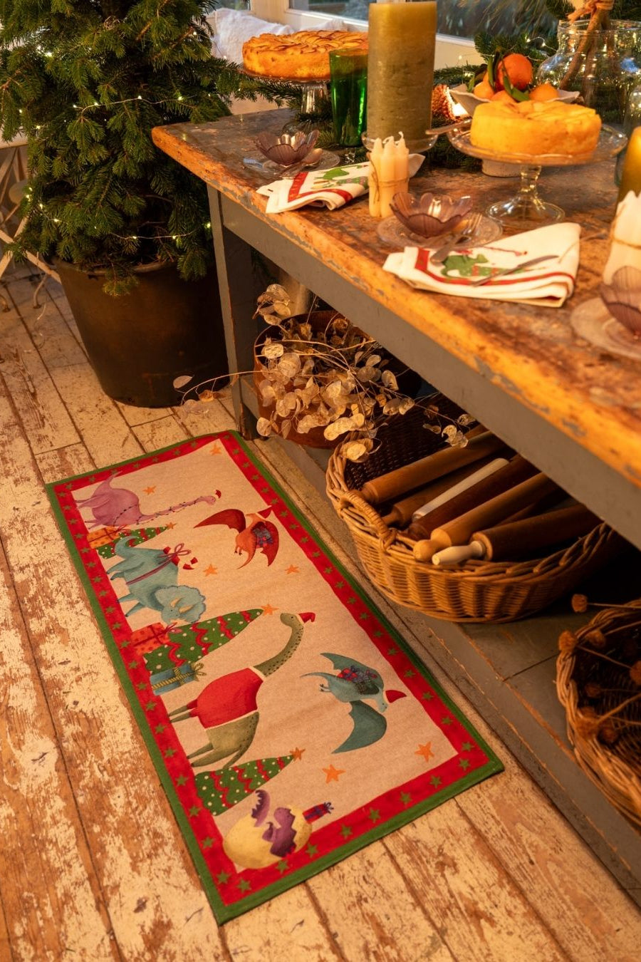 Jurassic Xmas Tappetino - ambientata