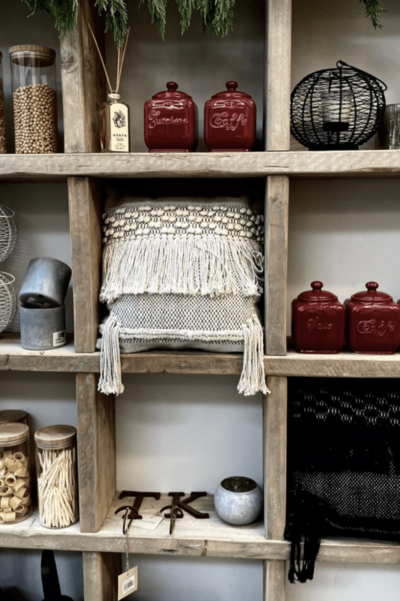 Luxe Lodge Anaki Portacandela in vetro con finitura sbiancata