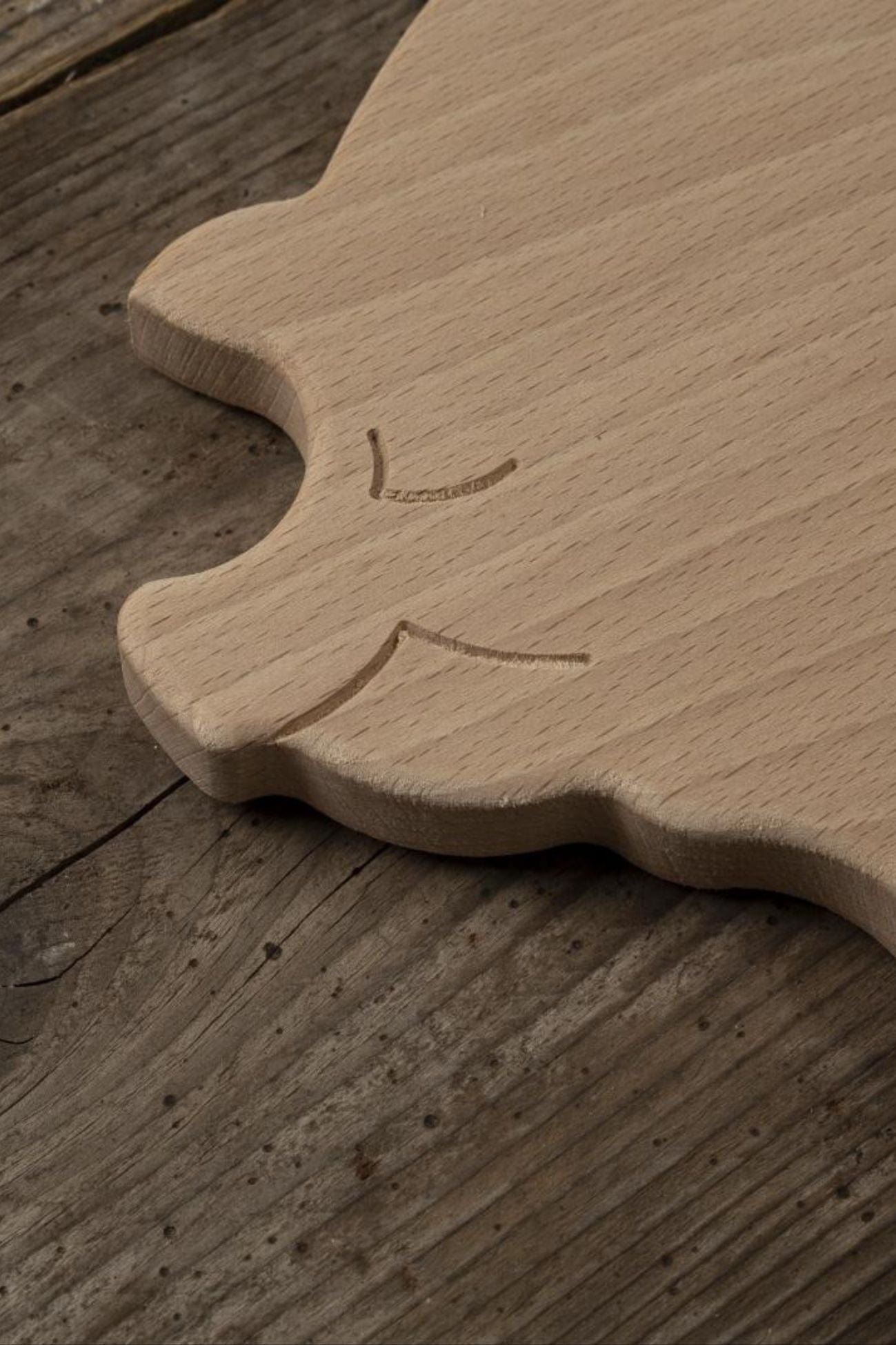Luxe Lodge Ging Ging - Tagliere in legno di faggio a forma di maialino Made in Italy | Luxe Lodge