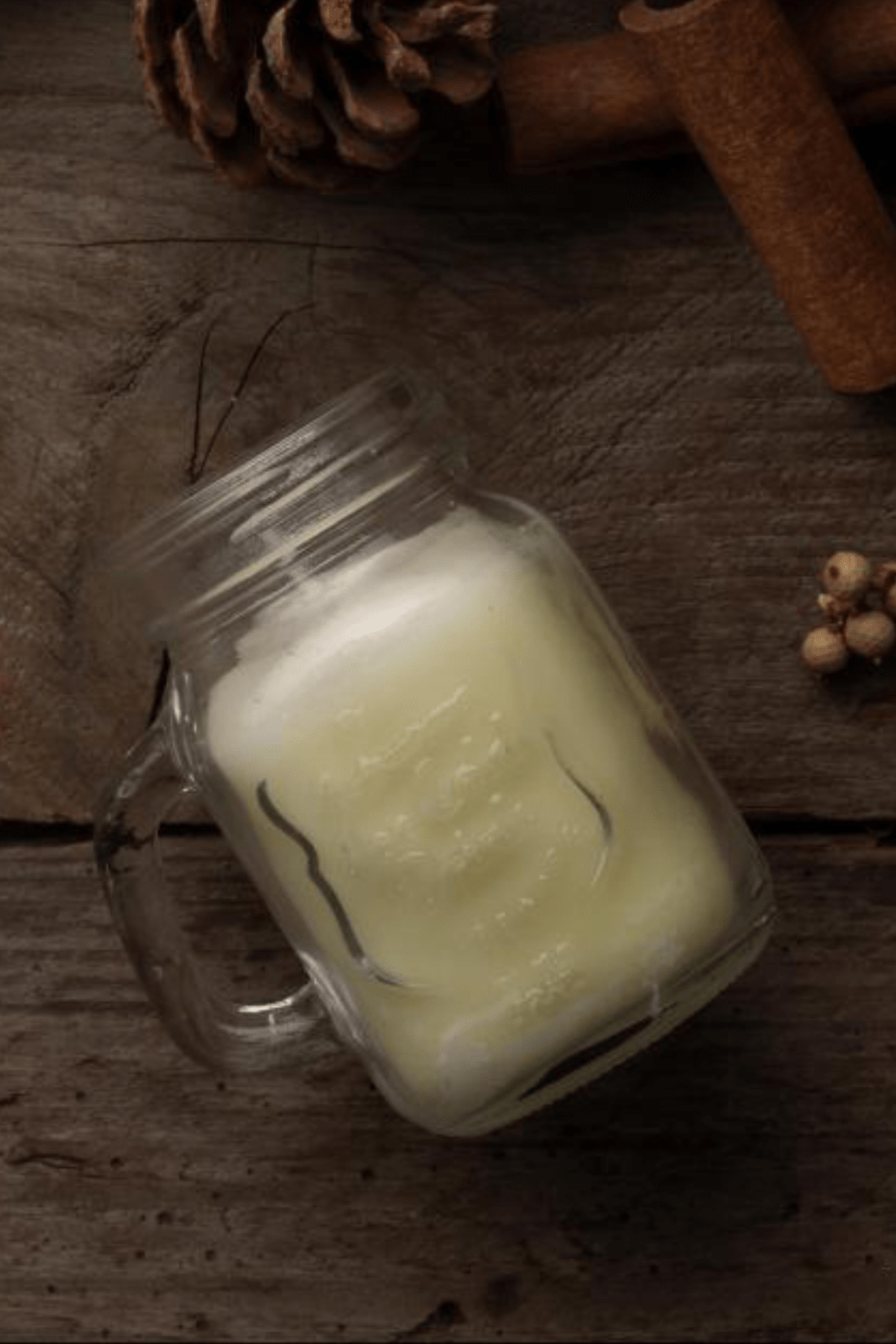 Luxe Lodge Luxe Candela bianca con contenitore in vetro