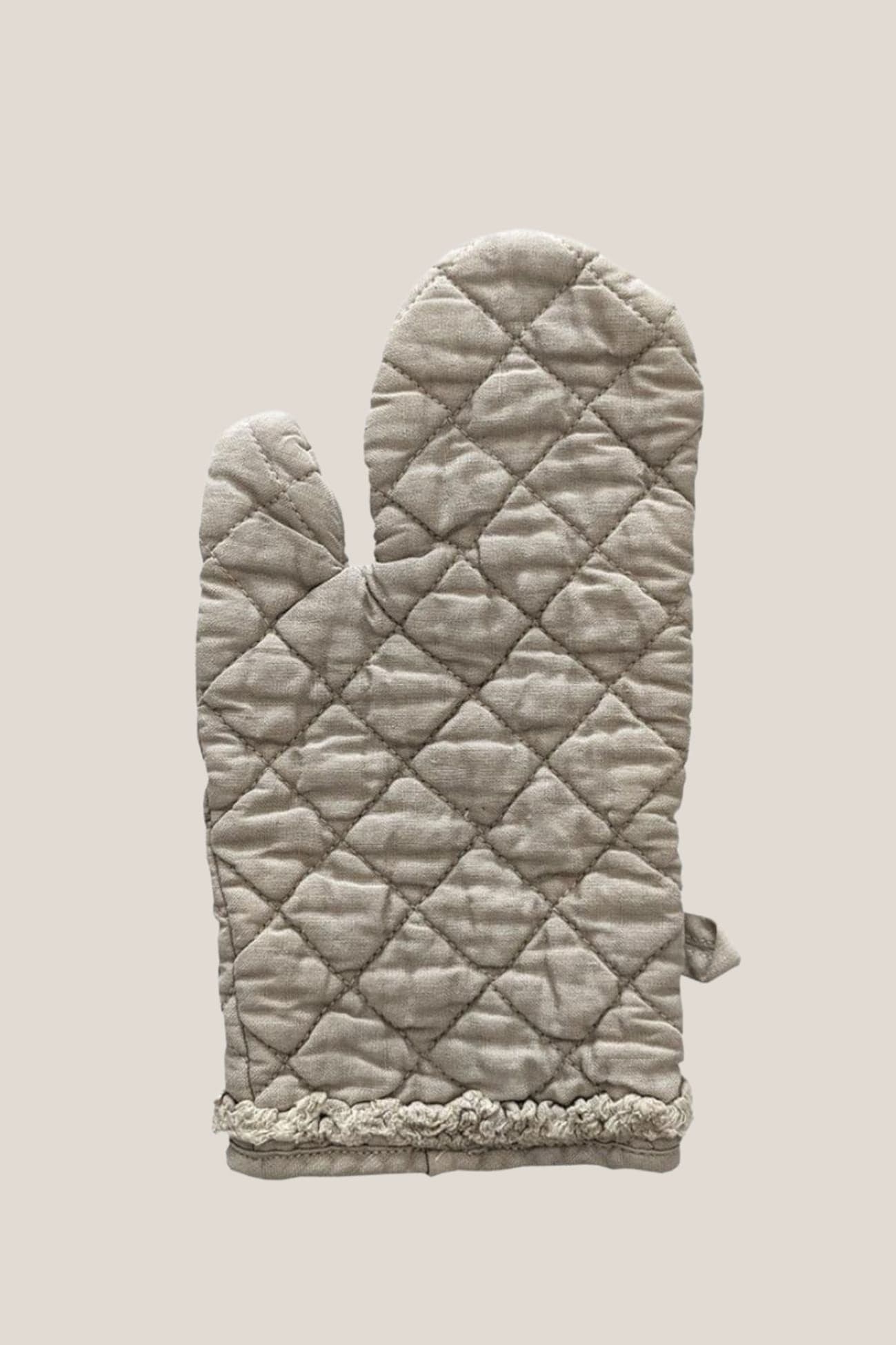 Luxe Lodge Soren Soren - Guantone da forno in lino beige | Luxe Lodge