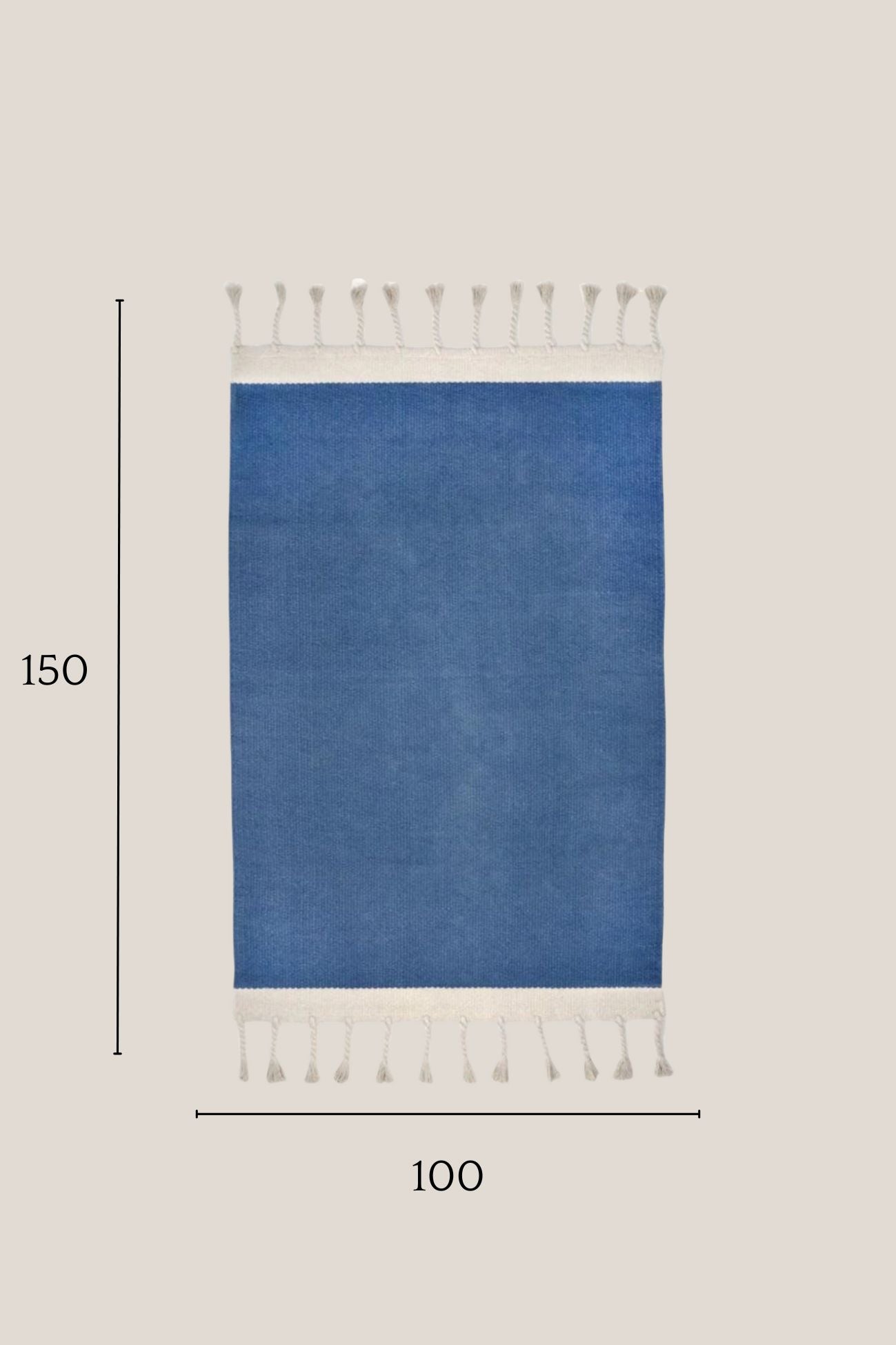 Nattiot Lisboa Lisboa - Tappeto blu in cotone riciclato 150x100 | Nattiot