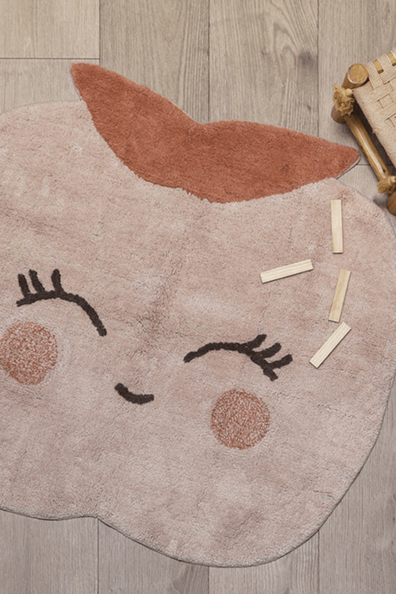 Nattiot Marlo Tappeto a forma di mela per bambini 105x95