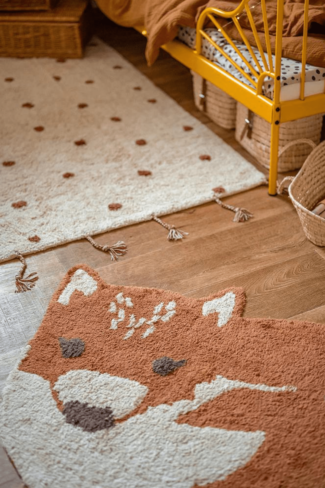 Nattiot Marlo Tappeto a forma di volpe per bambini 110x70