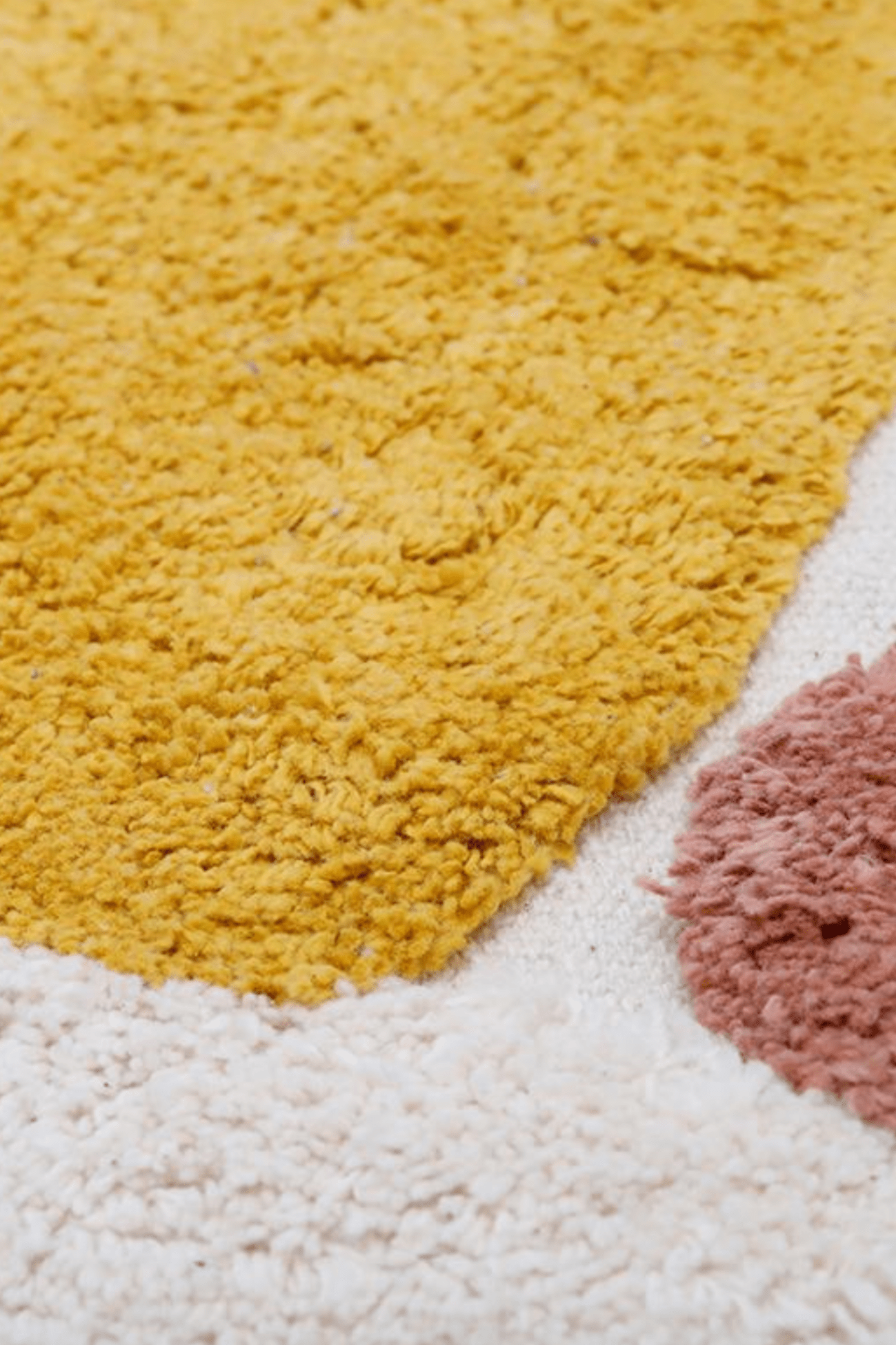 Nattiot Rainbow Tappeto tondo in cotone con fantasia arcobaleno 112cm