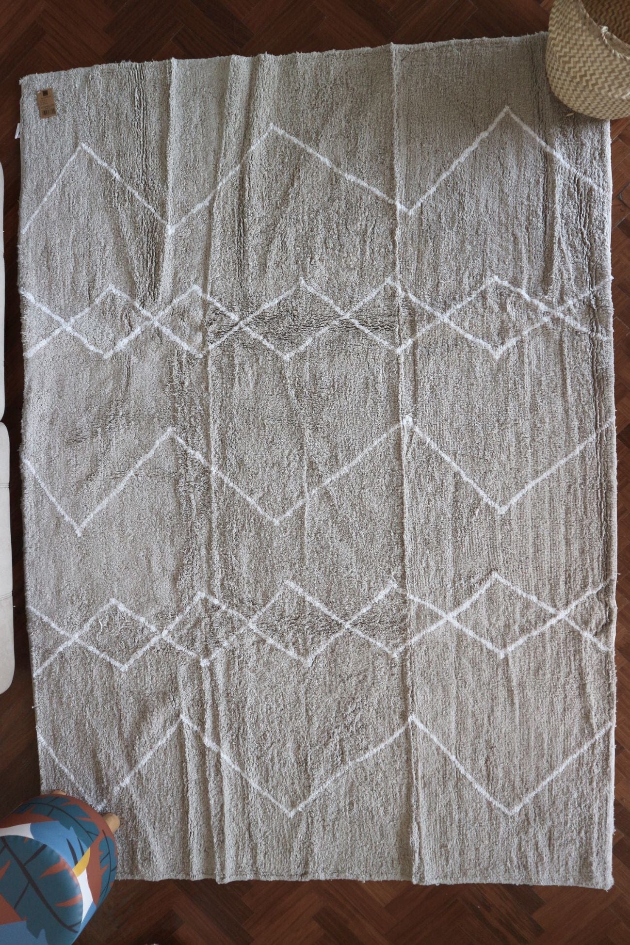 Novità Home Gustav Gustav - Tappeto in cotone beige con decori 200x140 | Novità Home