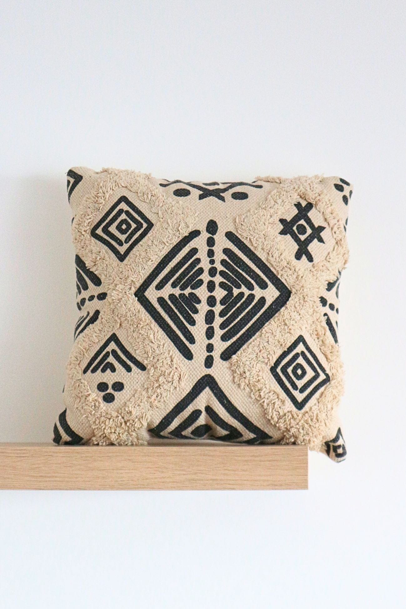 Novità Home Hiero Hiero - Cuscino arredo in cotone beige e nero | Novità Home