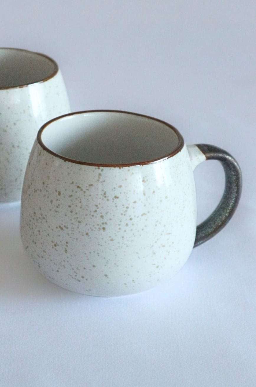 Novità Home Rience Rience - Tazza in ceramica bianca con finitura marrone 350ml | Novità Home