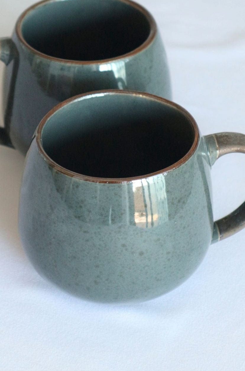 Novità Home Rience Rience - Tazza in ceramica blu con finitura marrone 350ml | Novità Home