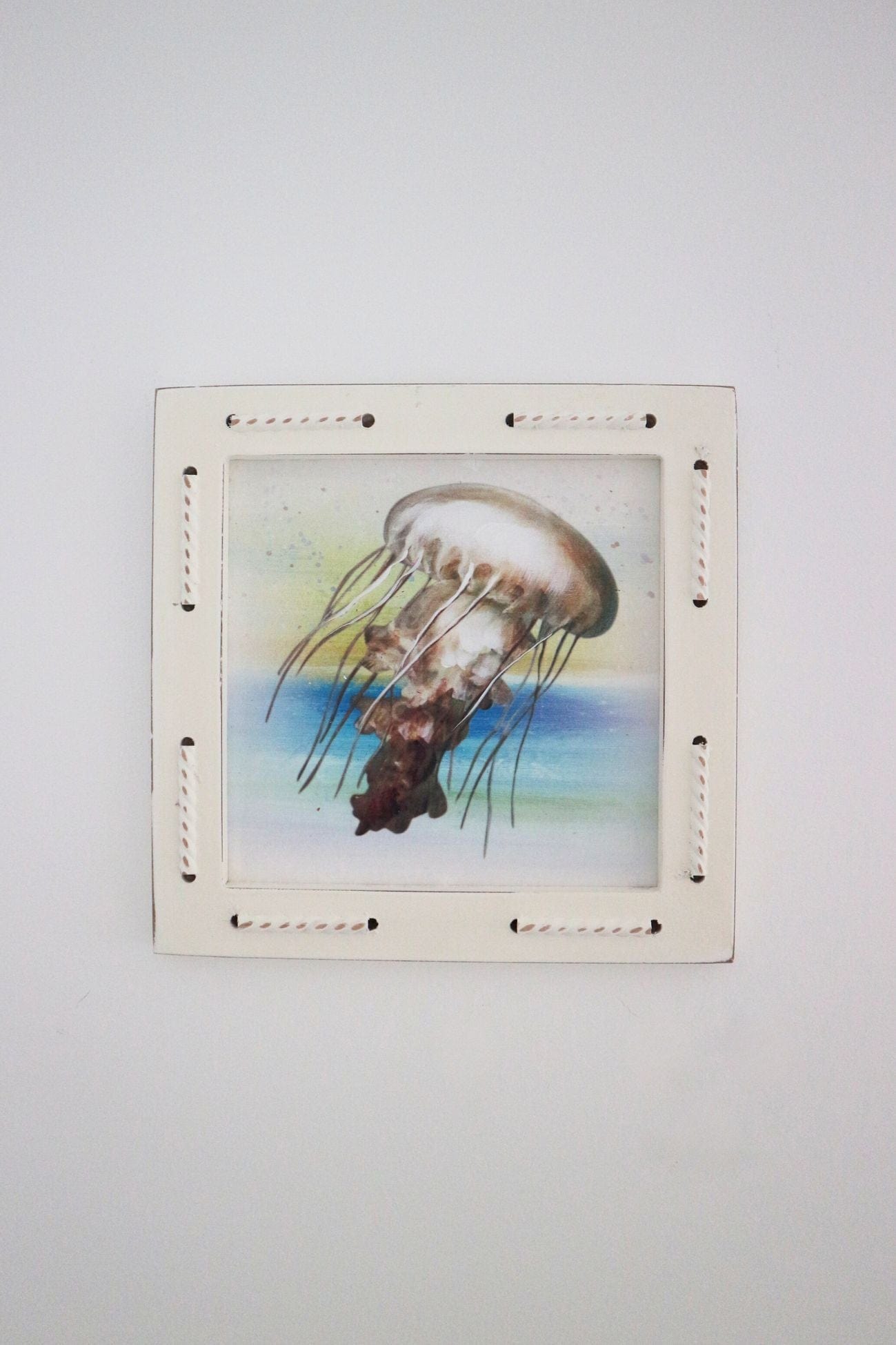 Nuvole di Stoffa Glauco Glauco - Quadretto quadrato in legno in stile costiero 33 cm | Nuvole di Stoffa