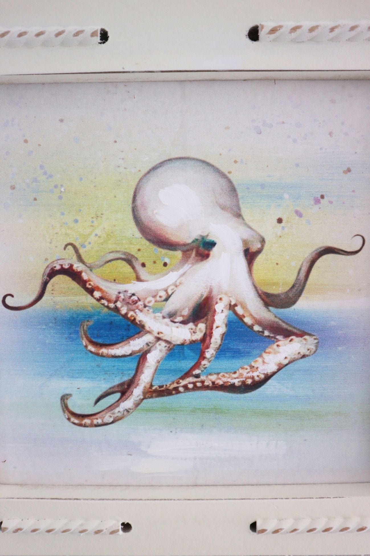 Nuvole di Stoffa Glauco Glauco - Quadretto quadrato in legno in stile costiero 33 cm | Nuvole di Stoffa