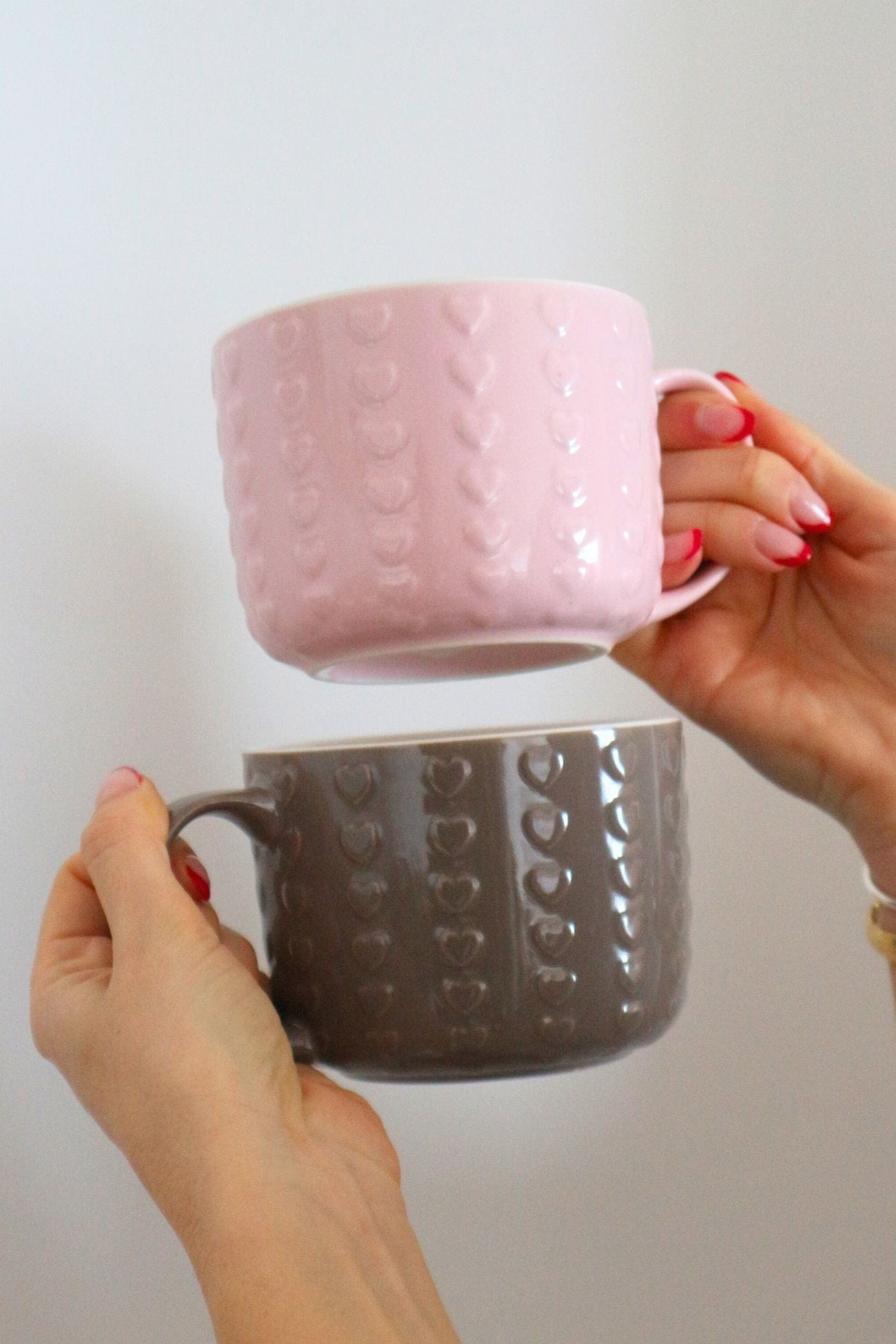 Nuvole di Stoffa Ice Cream Ice Cream - Set di 2 tazze con manico e cuoricini | Nuvole di Stoffa